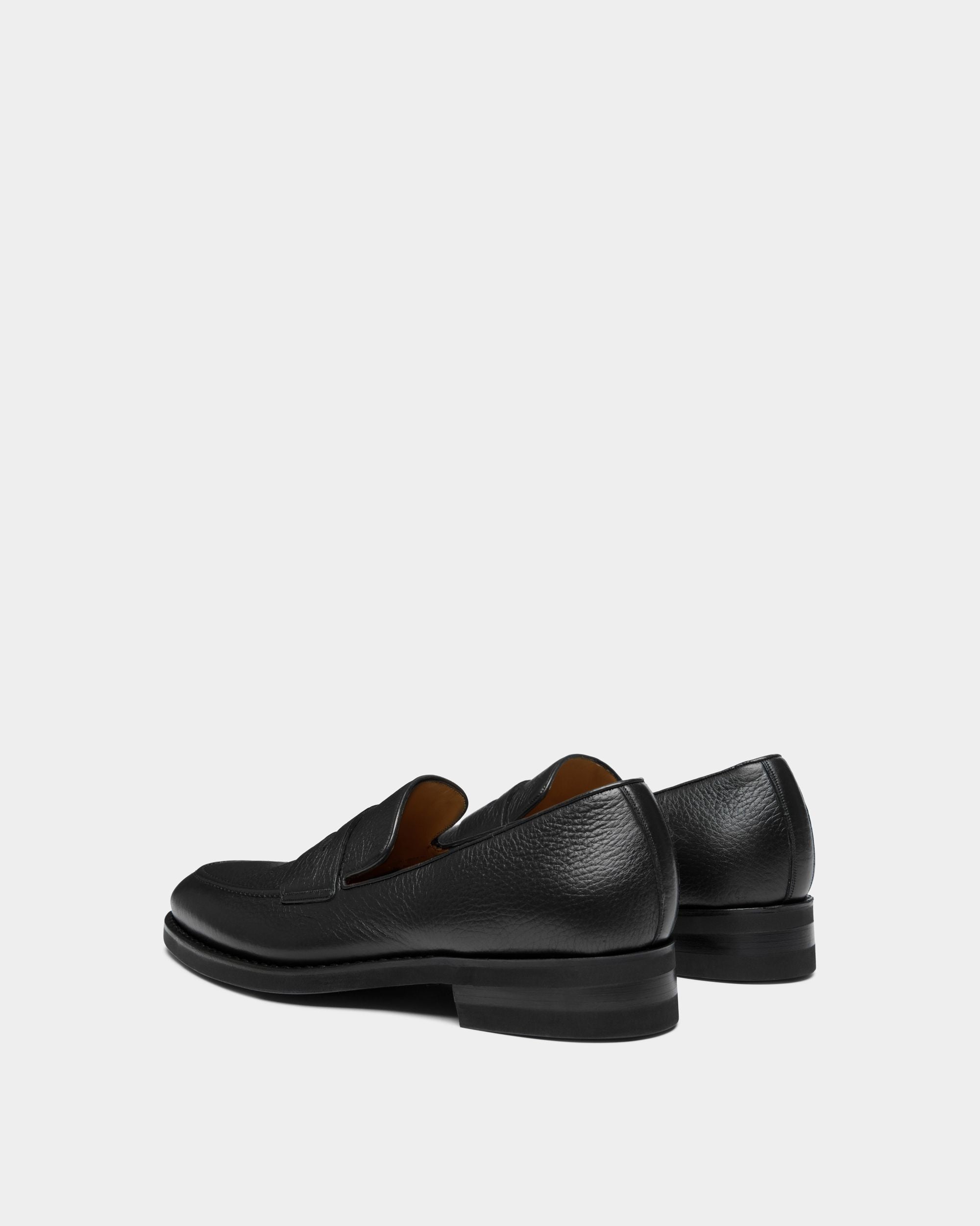 Scribe Un Loafer in Black Deer Leather - Men's - Bally - 04