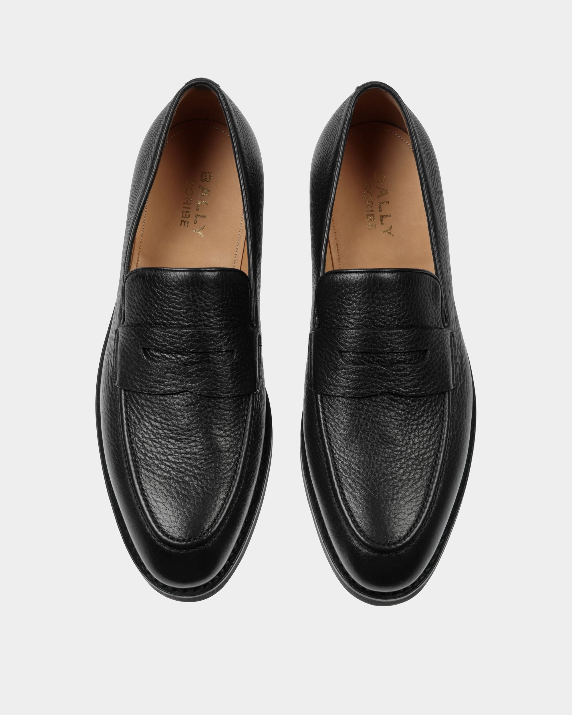 Scribe Un Loafer in Black Deer Leather - Men's - Bally - 05