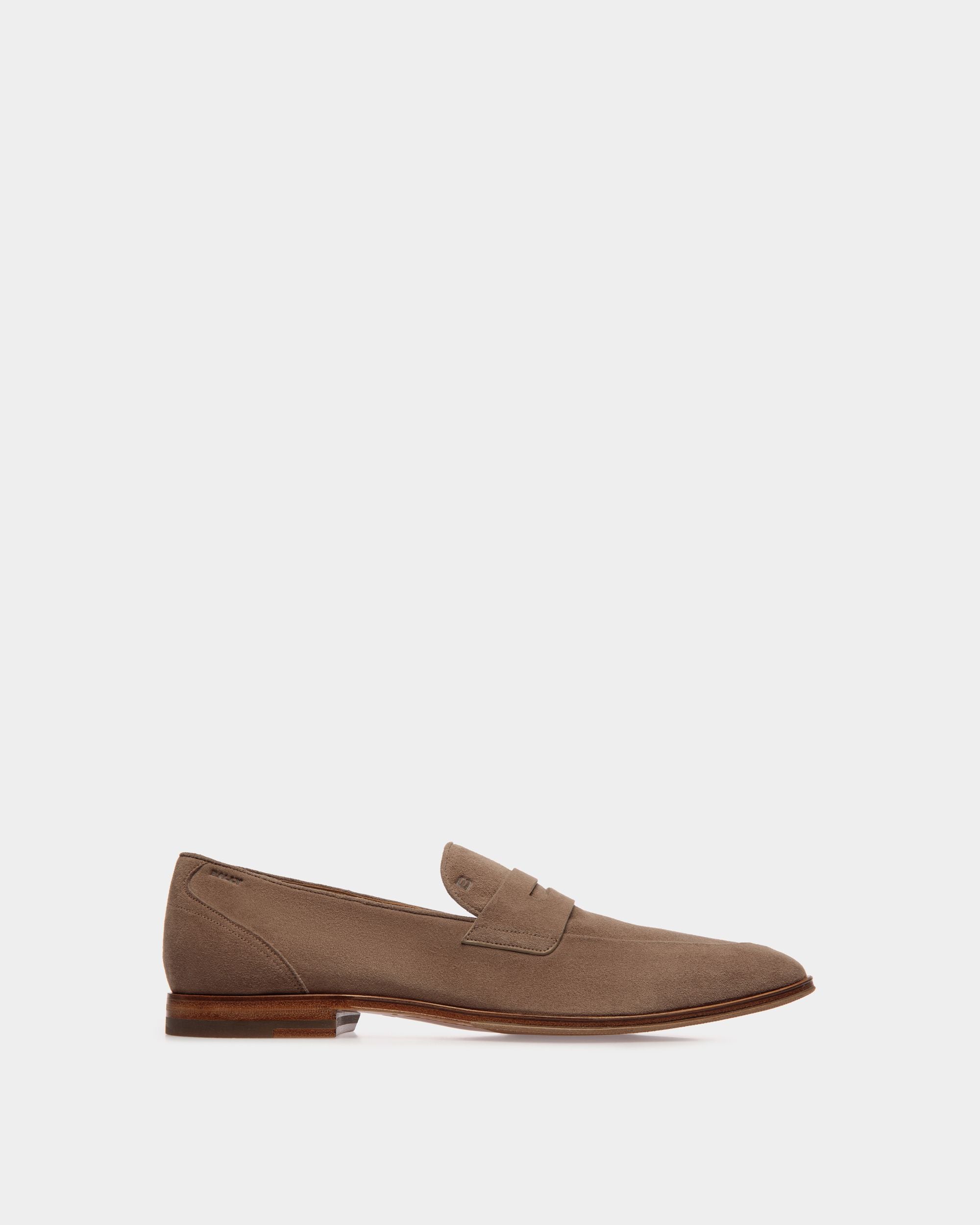 Westminster Loafer In Taupe Suede Leather - Men's - Bally - 01