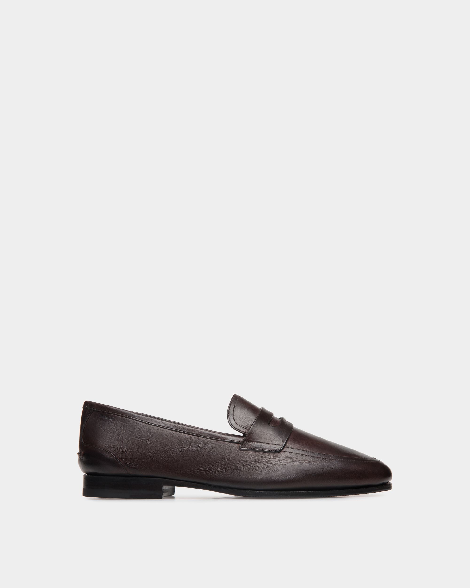 Plume Loafer in Ebano Leather - Men's - Bally - 01