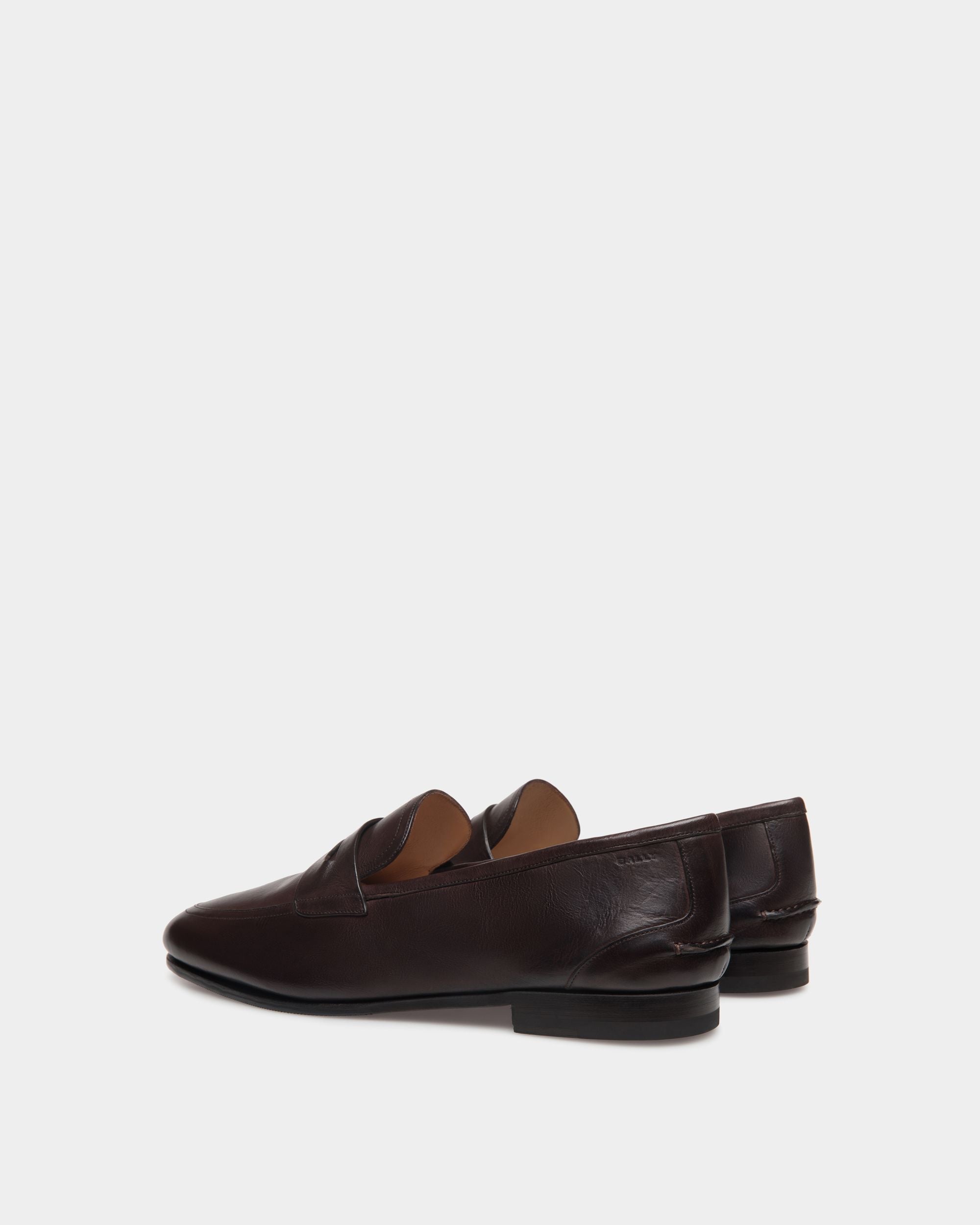 Plume Loafer in Ebano Leather - Men's - Bally - 04