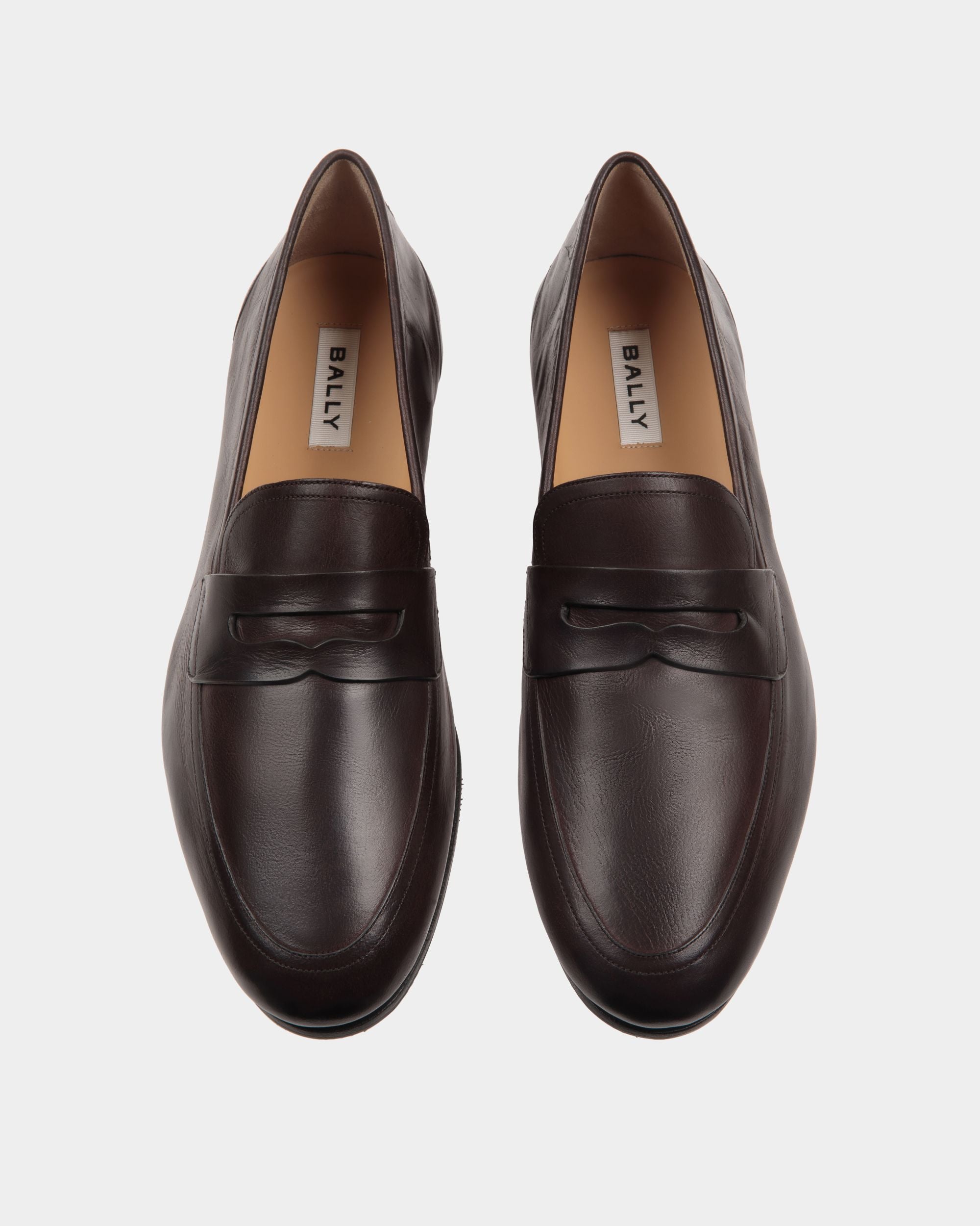 Plume Loafer in Ebano Leather - Men's - Bally - 05