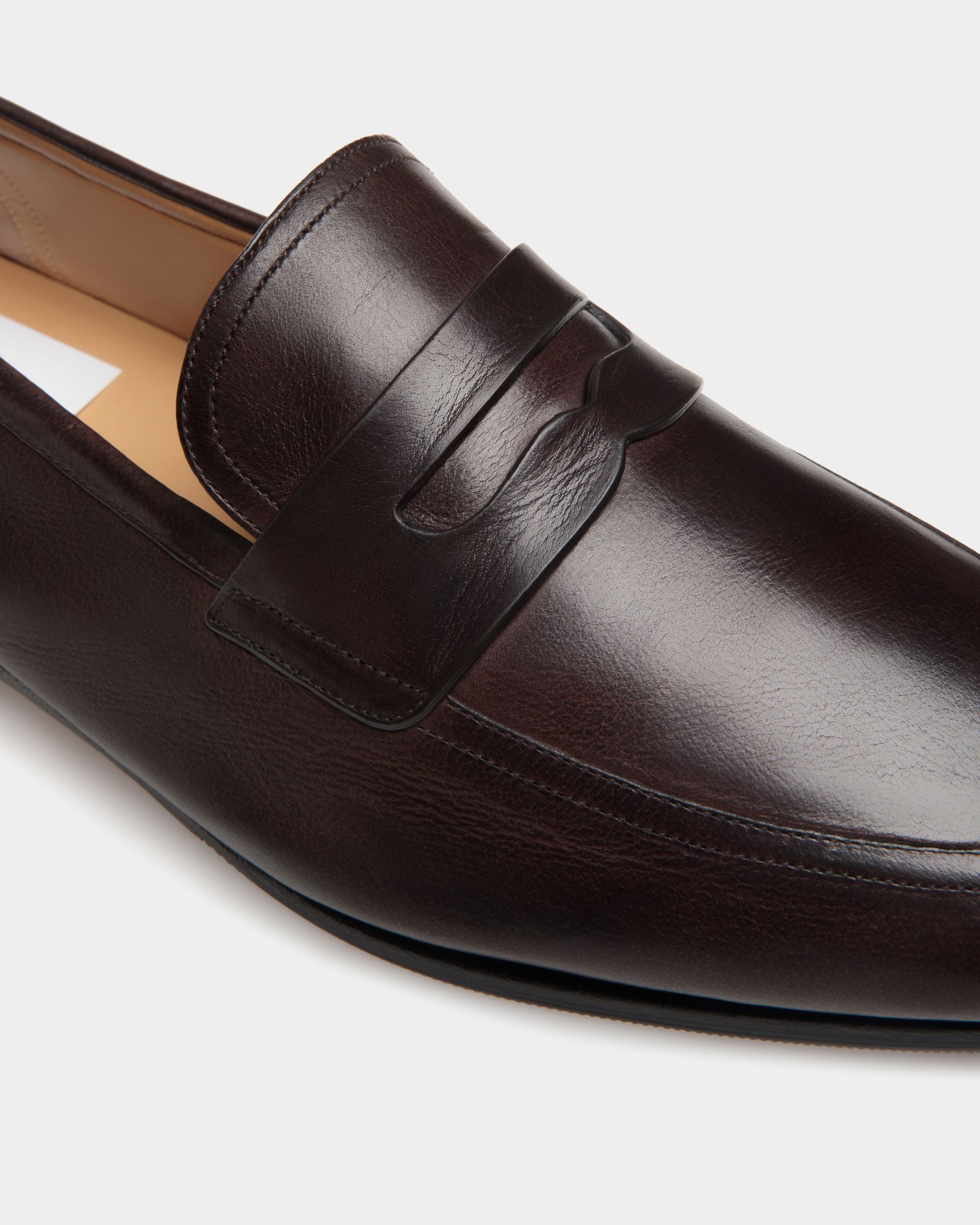 Plume Loafer in Ebano Leather - Men's - Bally - 06