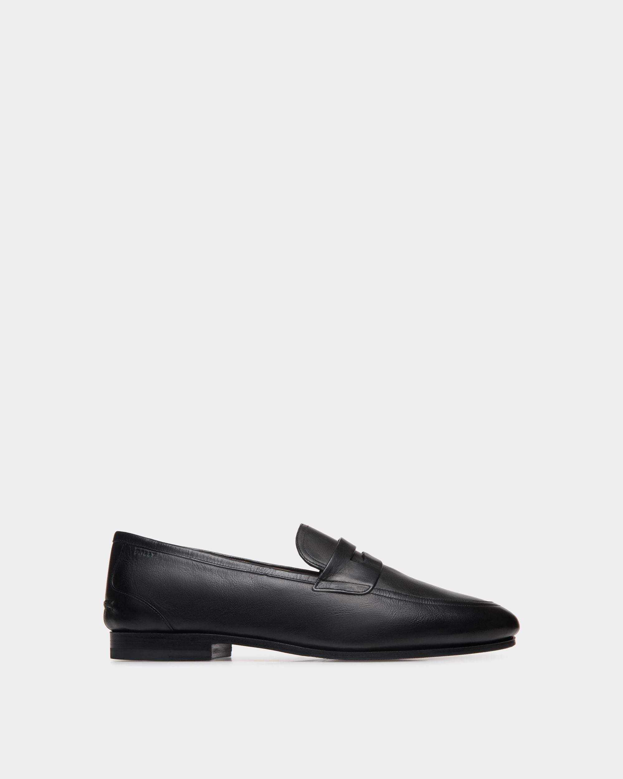Plume Loafer in Black Leather - Men's - Bally - 01