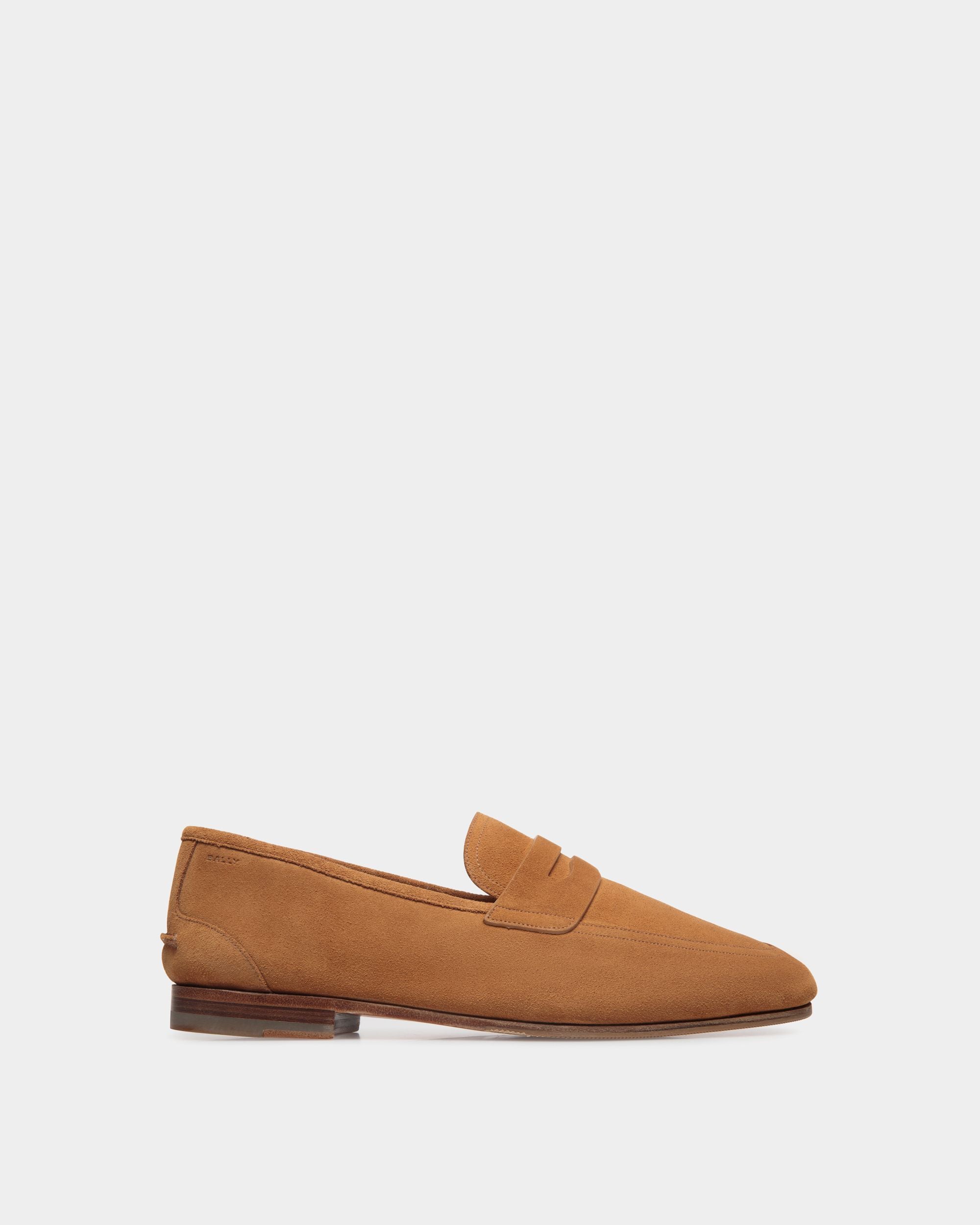 Plume Loafer in Brown Suede - Men's - Bally - 01