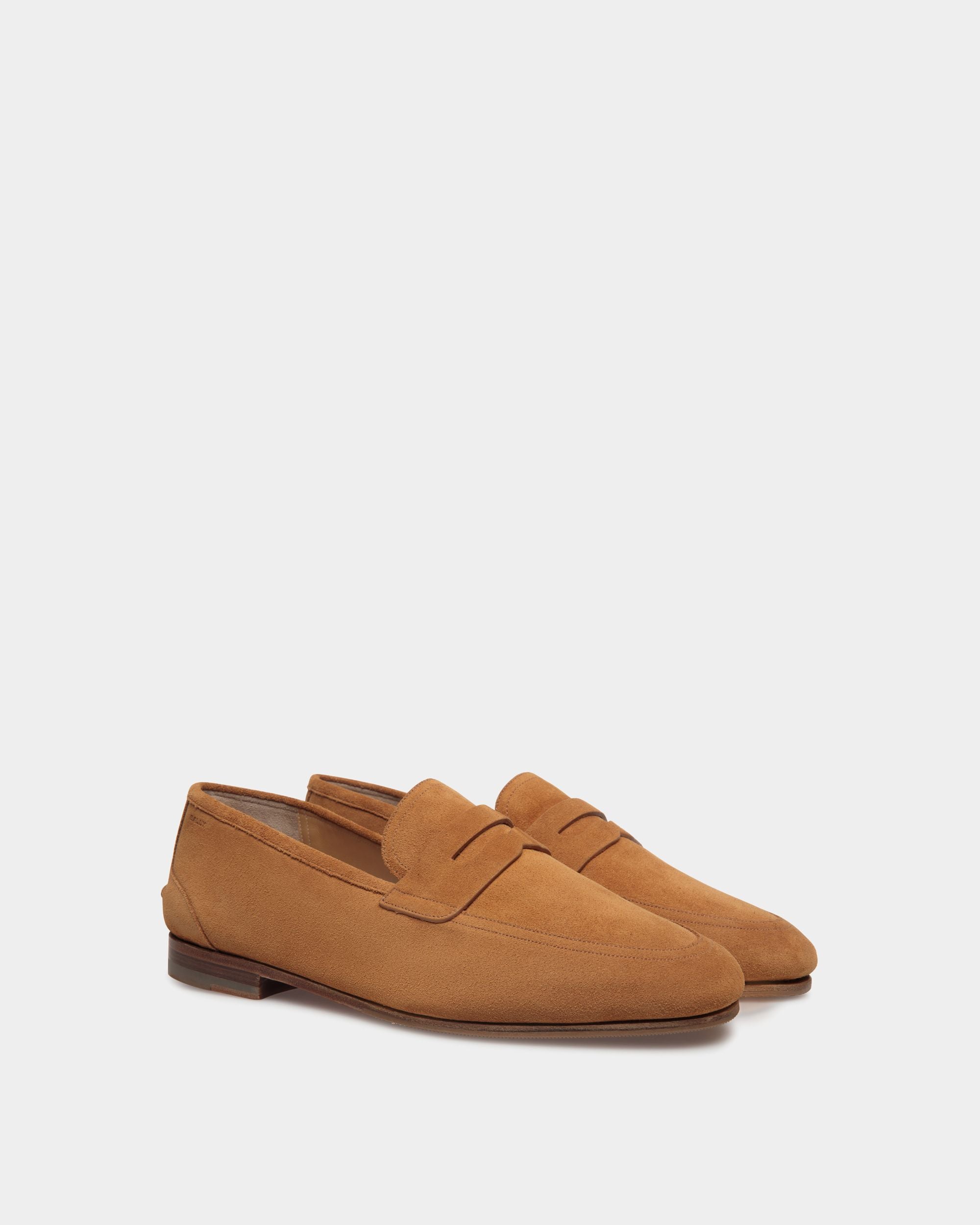 Plume Loafer in Brown Suede - Men's - Bally - 03