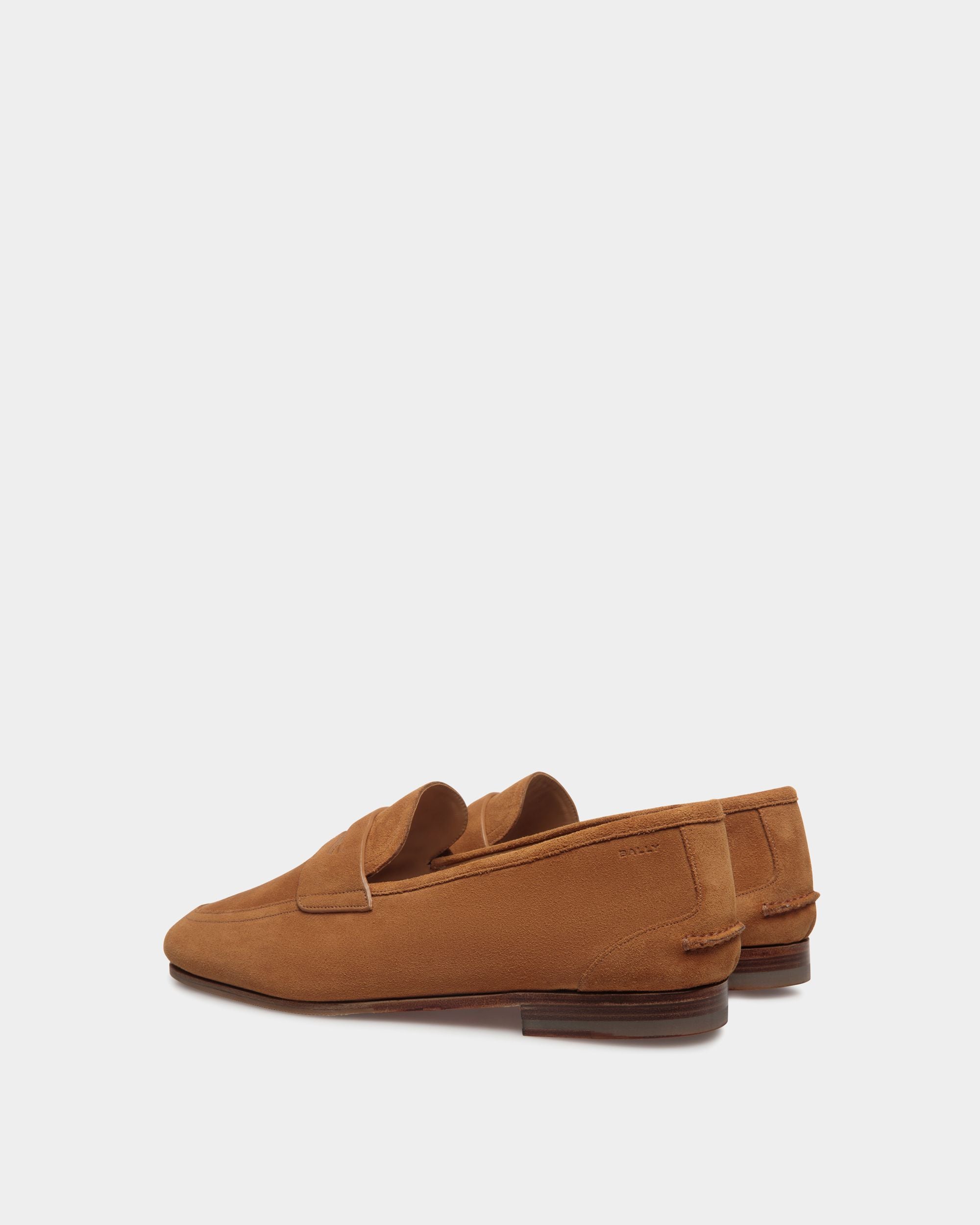 Plume Loafer in Brown Suede - Men's - Bally - 04