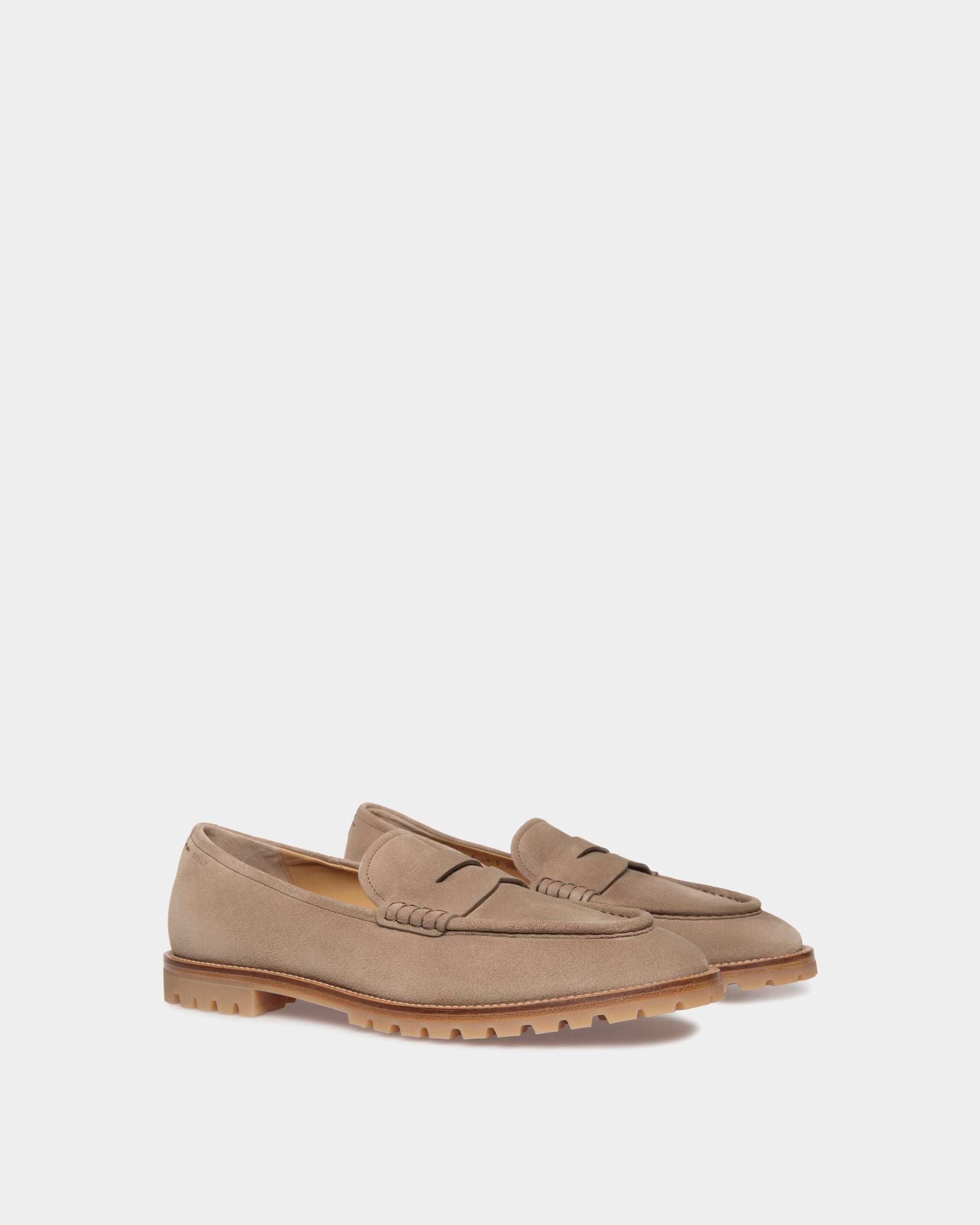 Solaria Loafer in Taupe Suede - Men's - Bally - 03