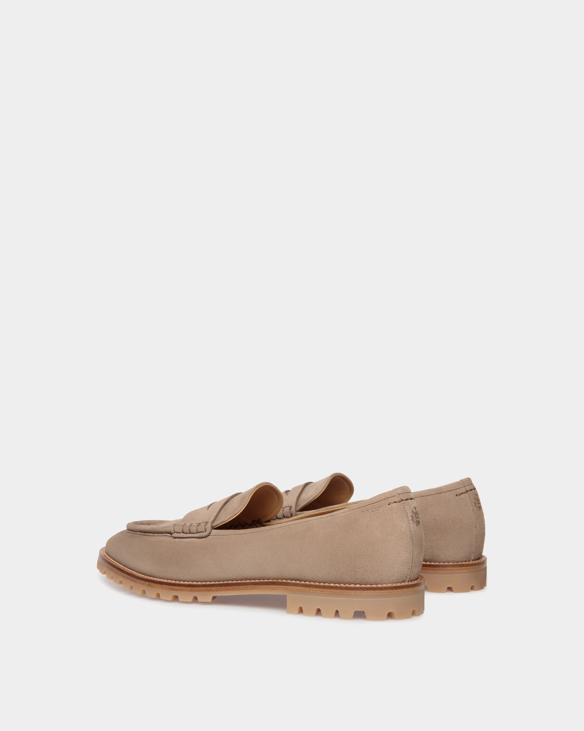 Solaria Loafer in Taupe Suede - Men's - Bally - 04