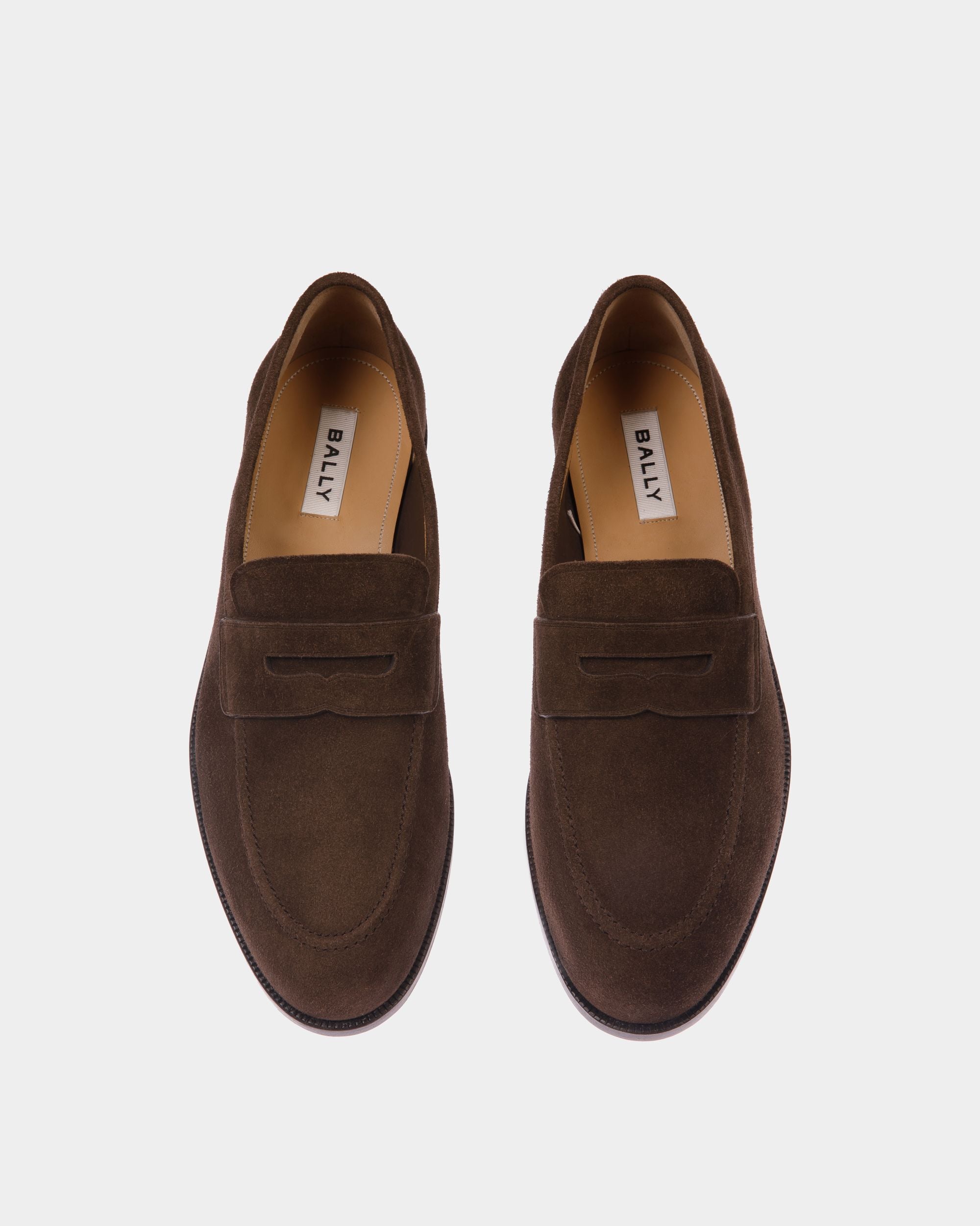 Carl Loafer in Ebano Suede - Men's - Bally - 04