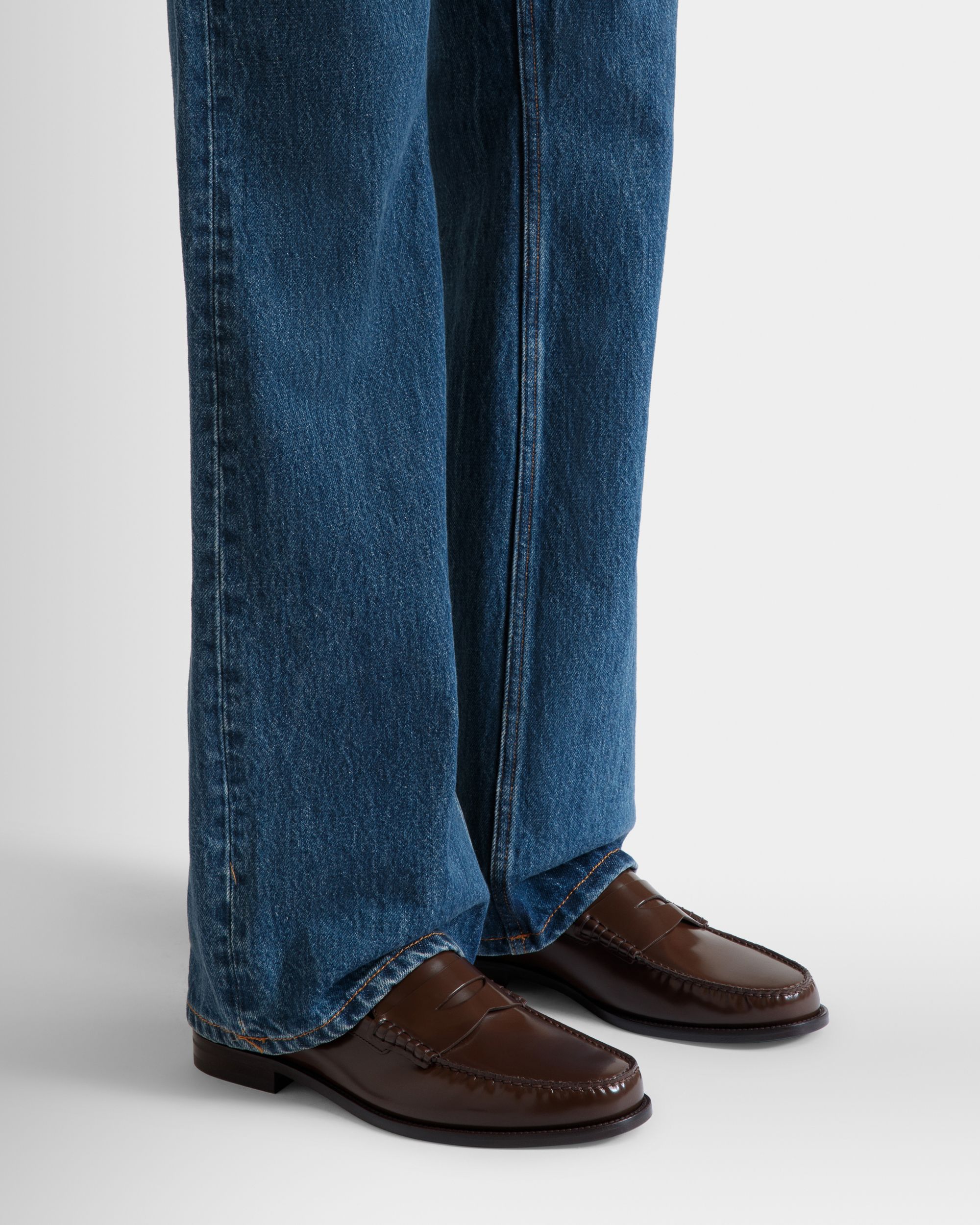 Capitol Loafer in Ebano Leather - Men's - Bally - 02