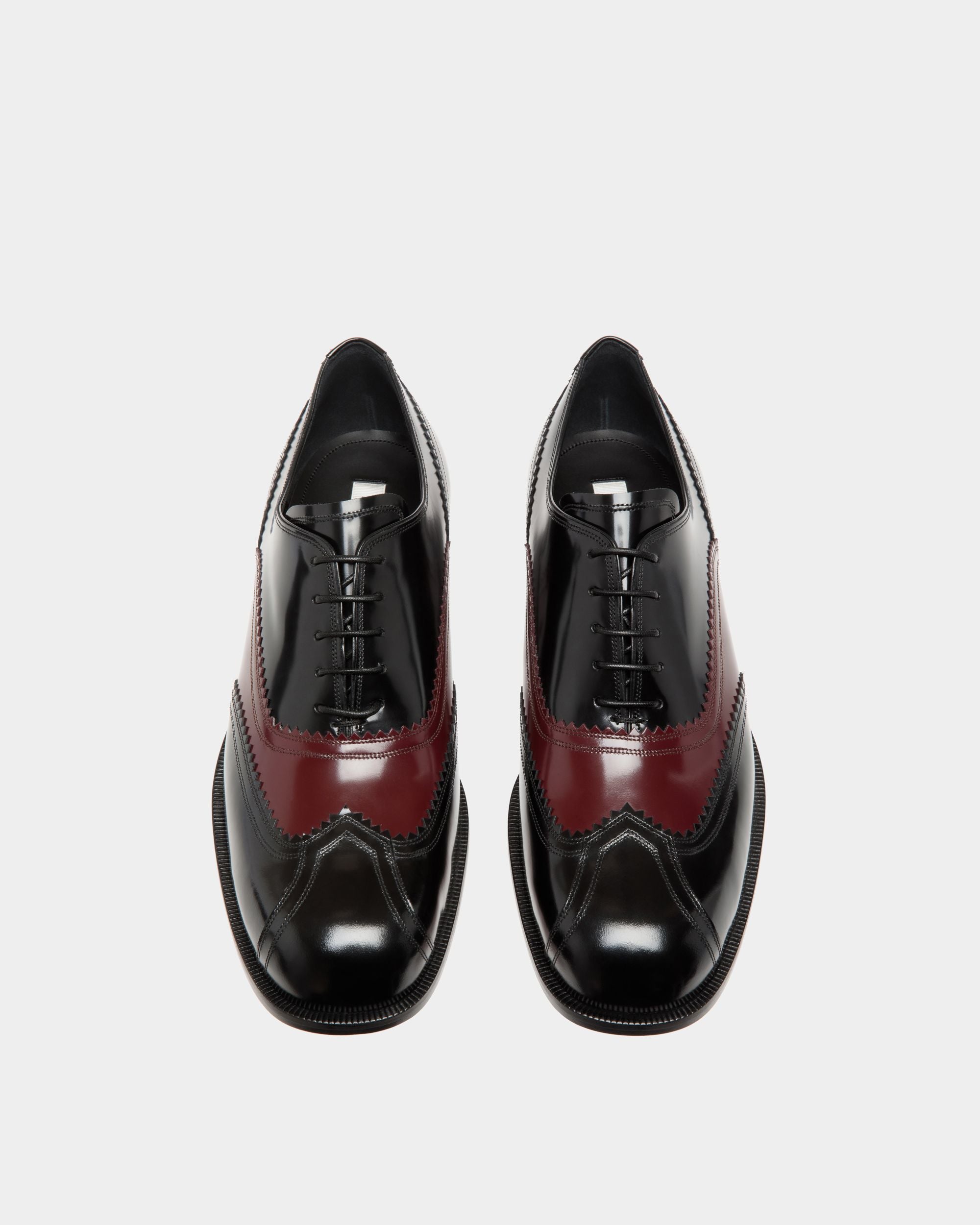 Spiegel Oxford in Black And Deep Burgundy Leather - Men's - Bally - 04