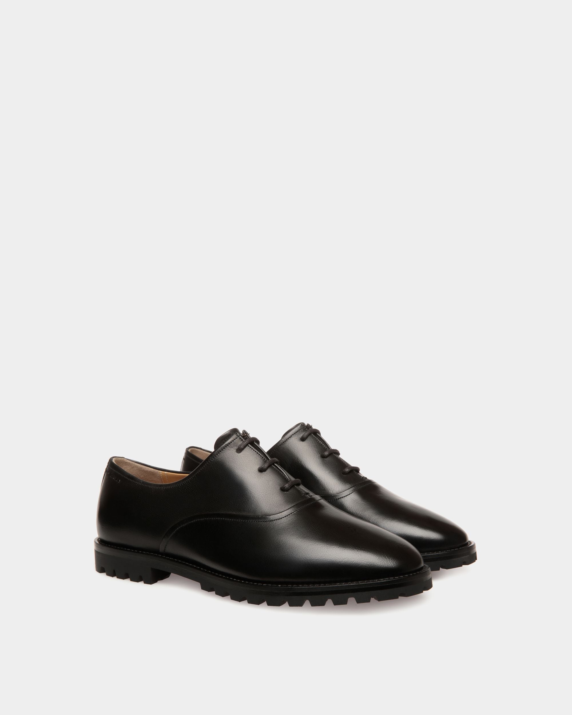 Solaria Oxford in Black Buffalo Leather - Men's - Bally - 02