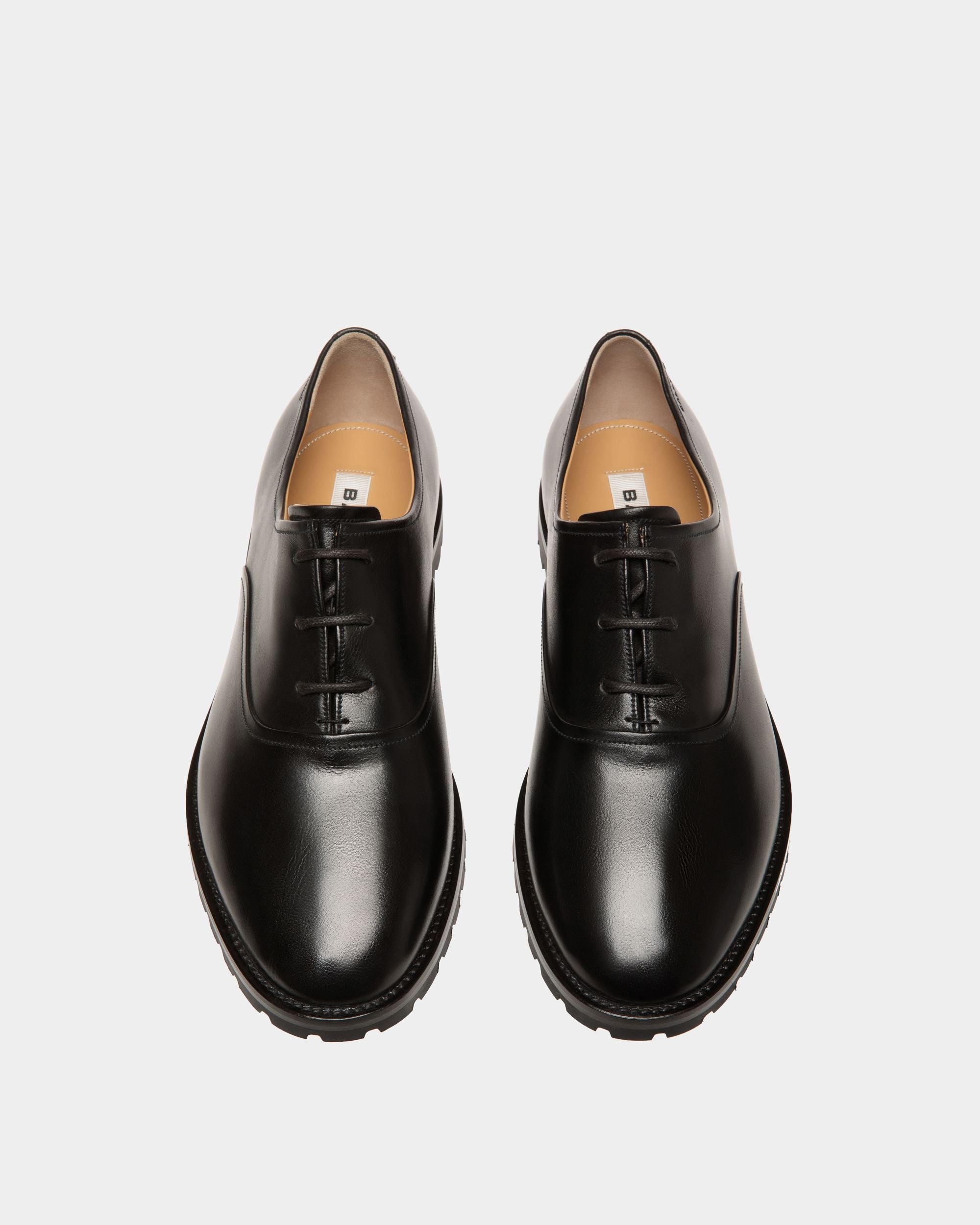 Solaria Oxford in Black Buffalo Leather - Men's - Bally - 04