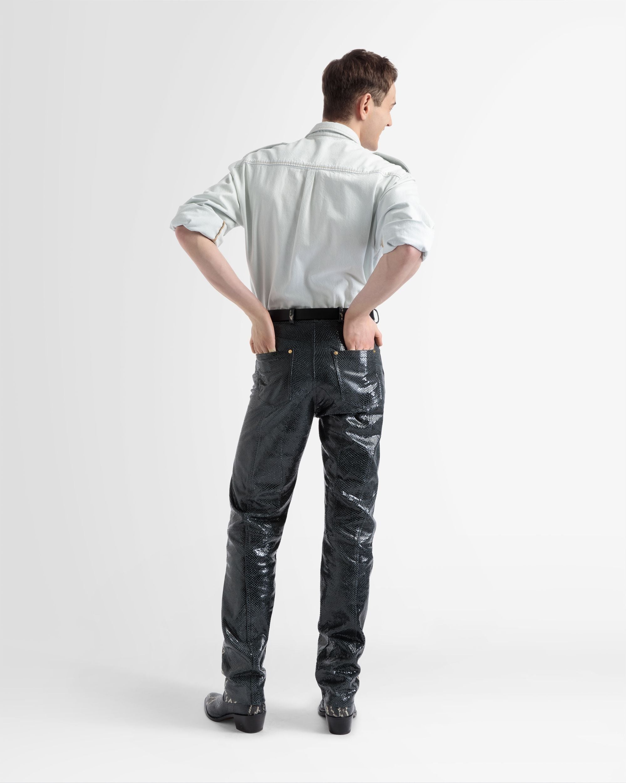 Cotton Long Sleeve Shirt In Bleached White - Men's - Bally - 06