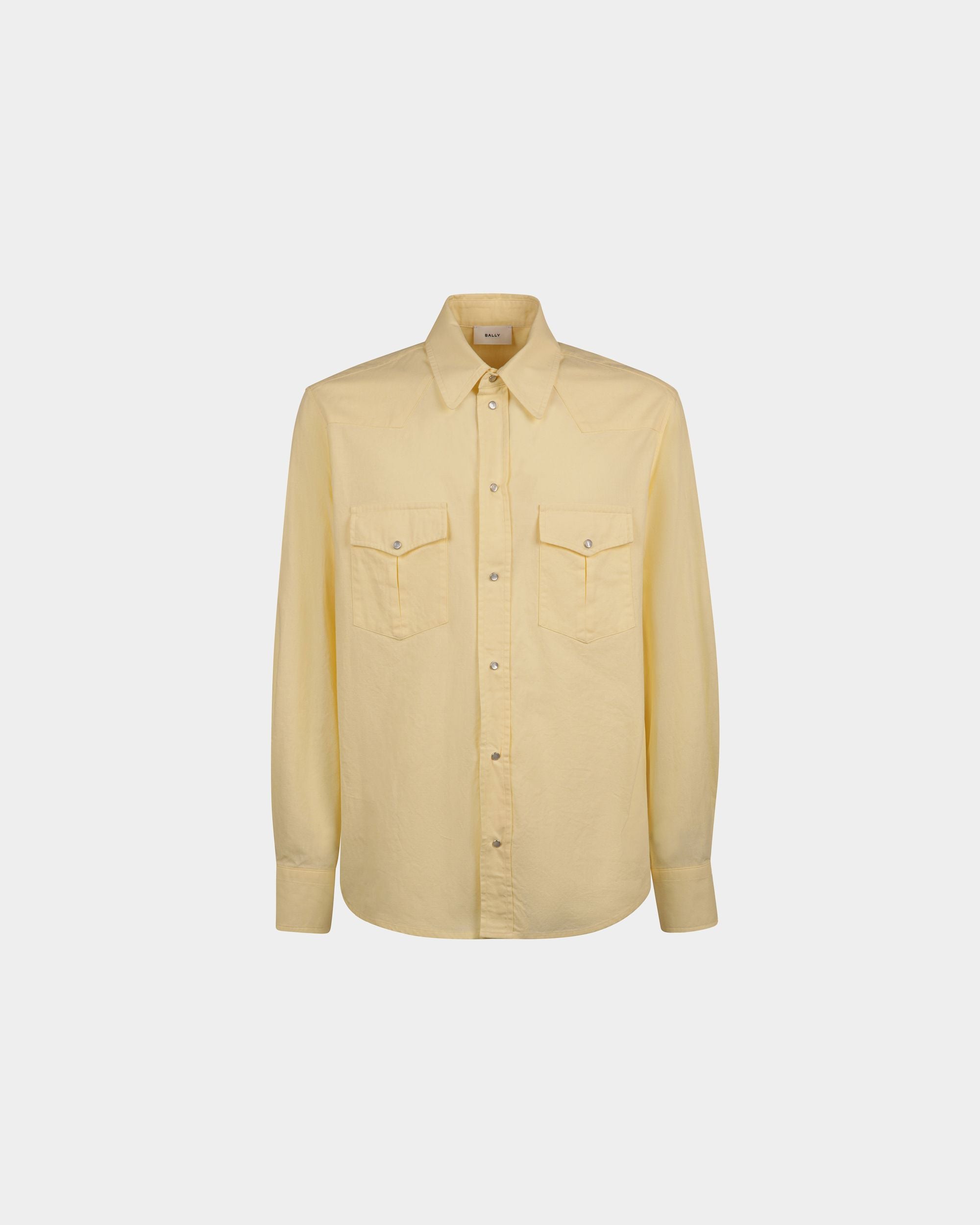 Shirt in Cream Denim - Men's - Bally - 01