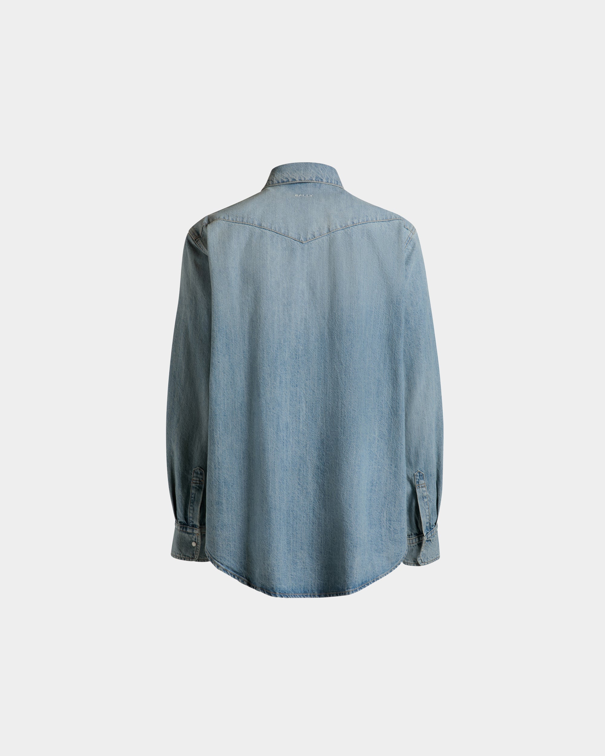 Denim Shirt in Blue Cotton - Men's - Bally - 03