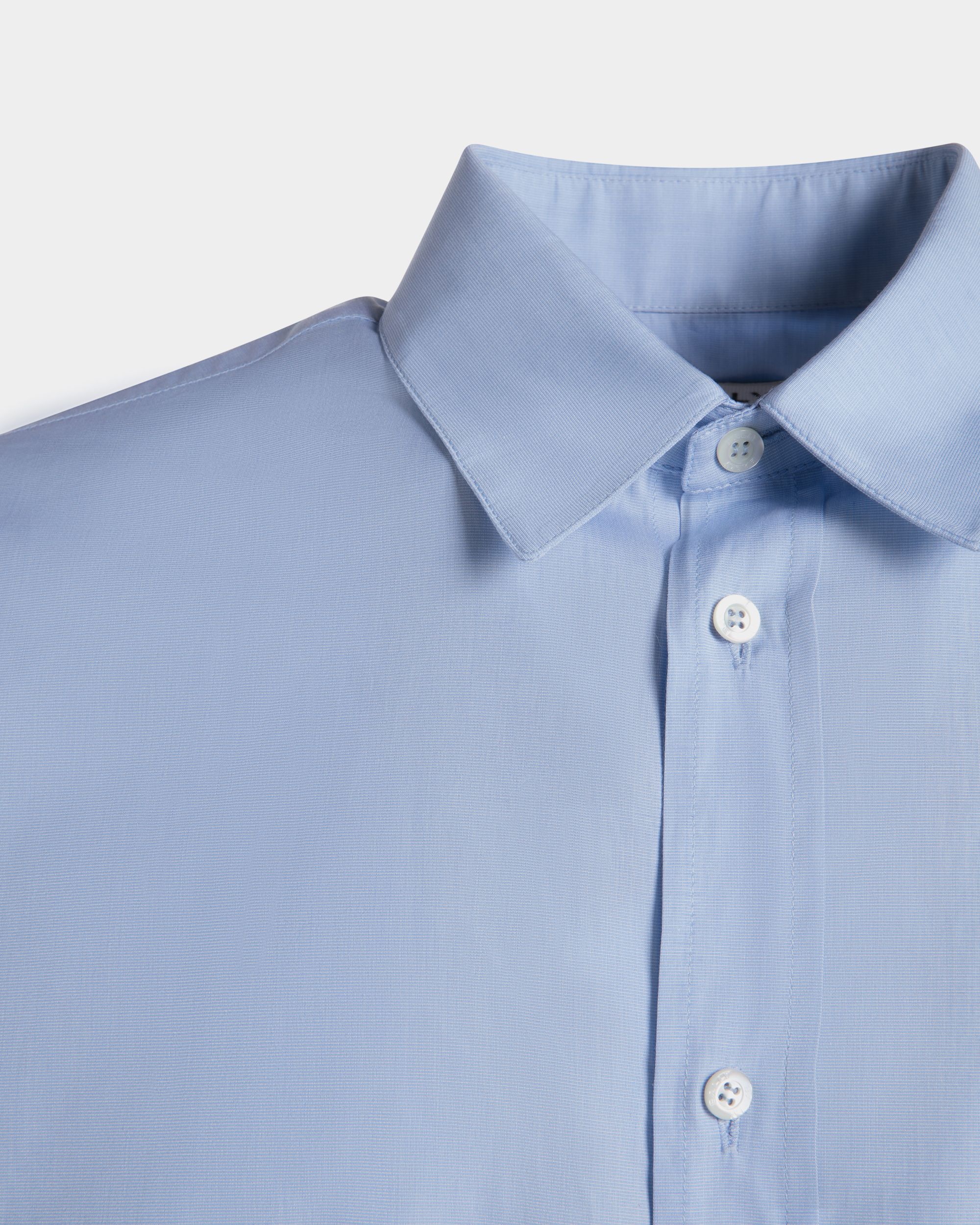 Comfort Long Sleeve Shirt In Light Blue Cotton - Men's - Bally - 02