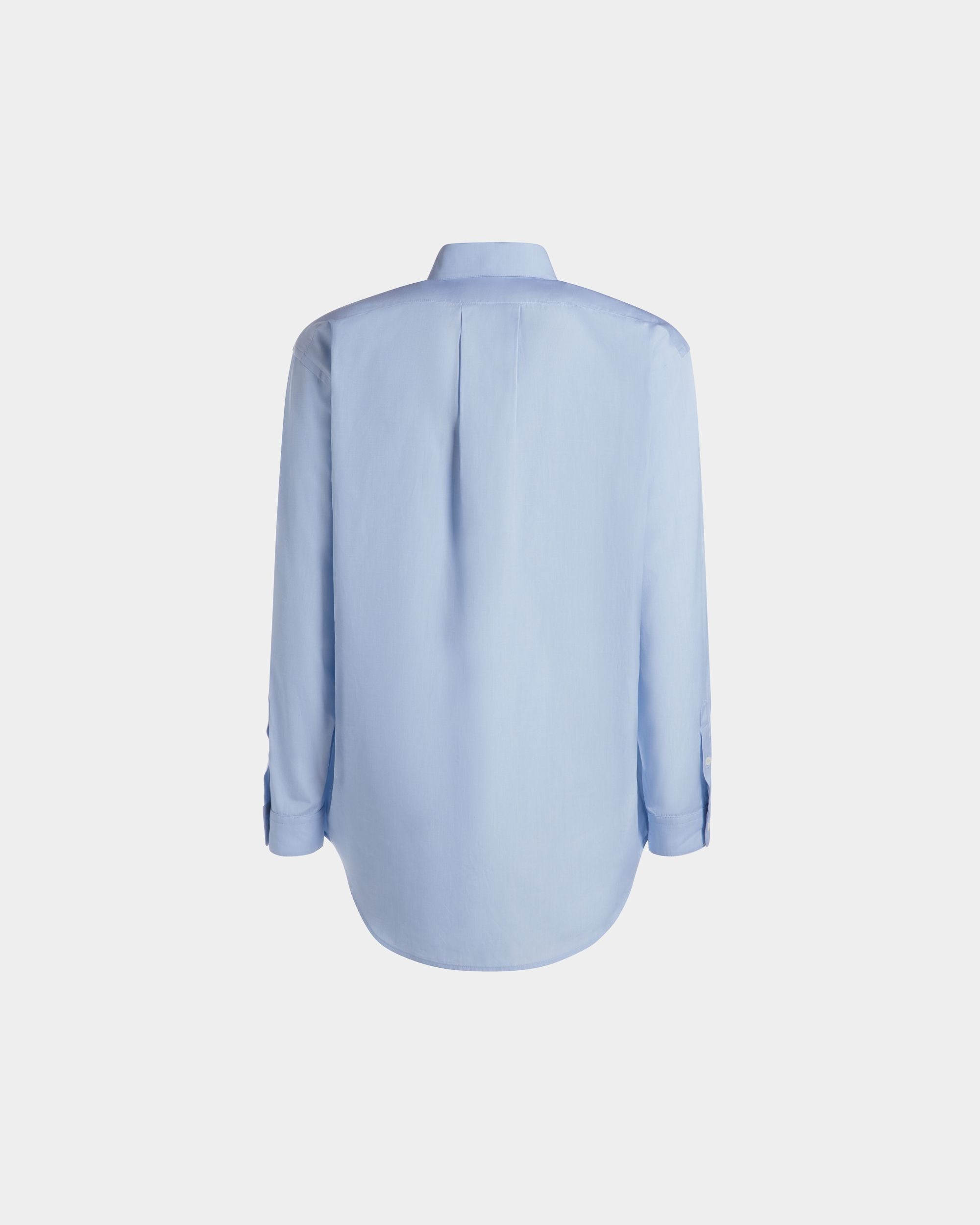 Comfort Long Sleeve Shirt In Light Blue Cotton - Men's - Bally - 03