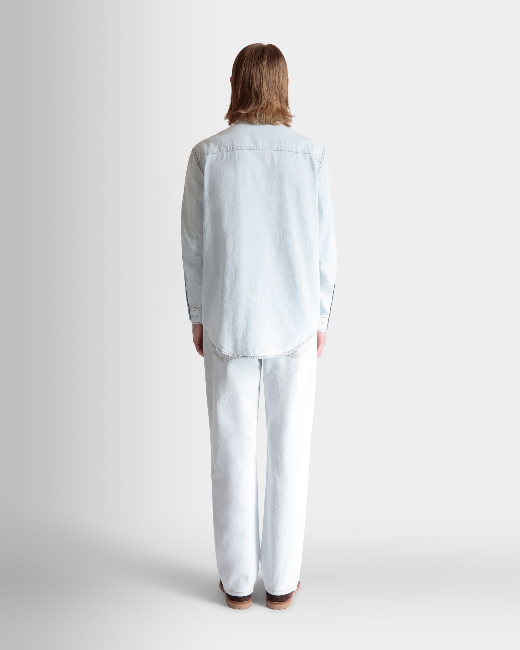 Long Sleeve Shirt in Light Blue Cotton - Men's - Bally - 06