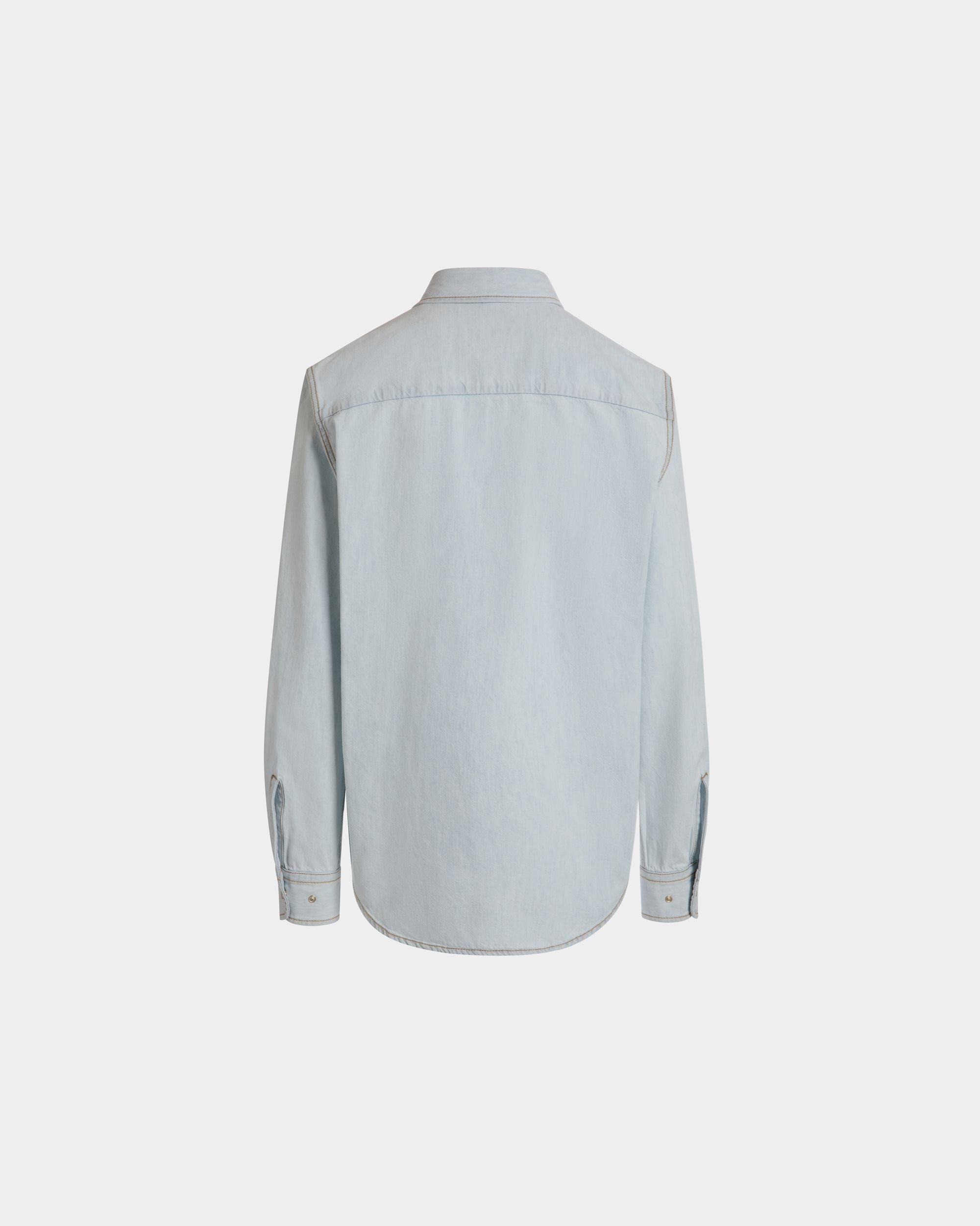 Long Sleeve Shirt in Light Blue Cotton - Men's - Bally - 07