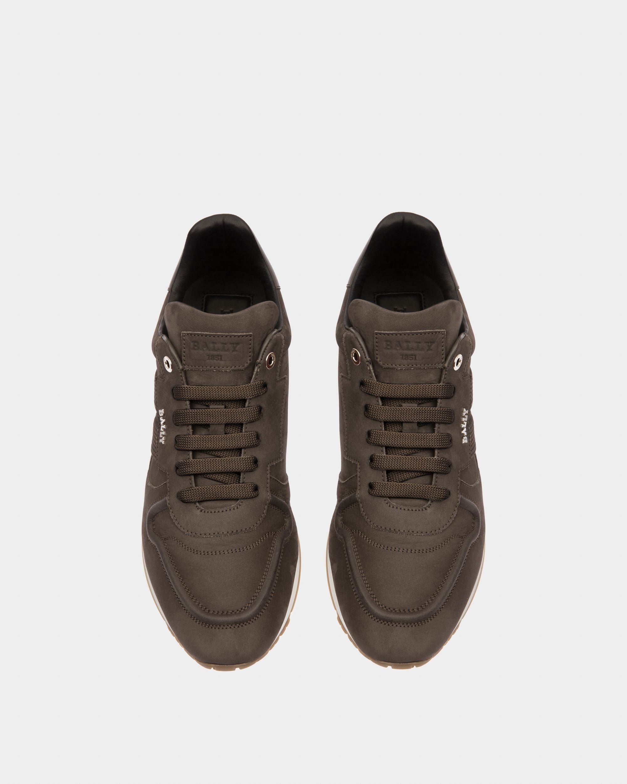 Asper Leather Sneakers In Army Green - Men's - Bally - 02