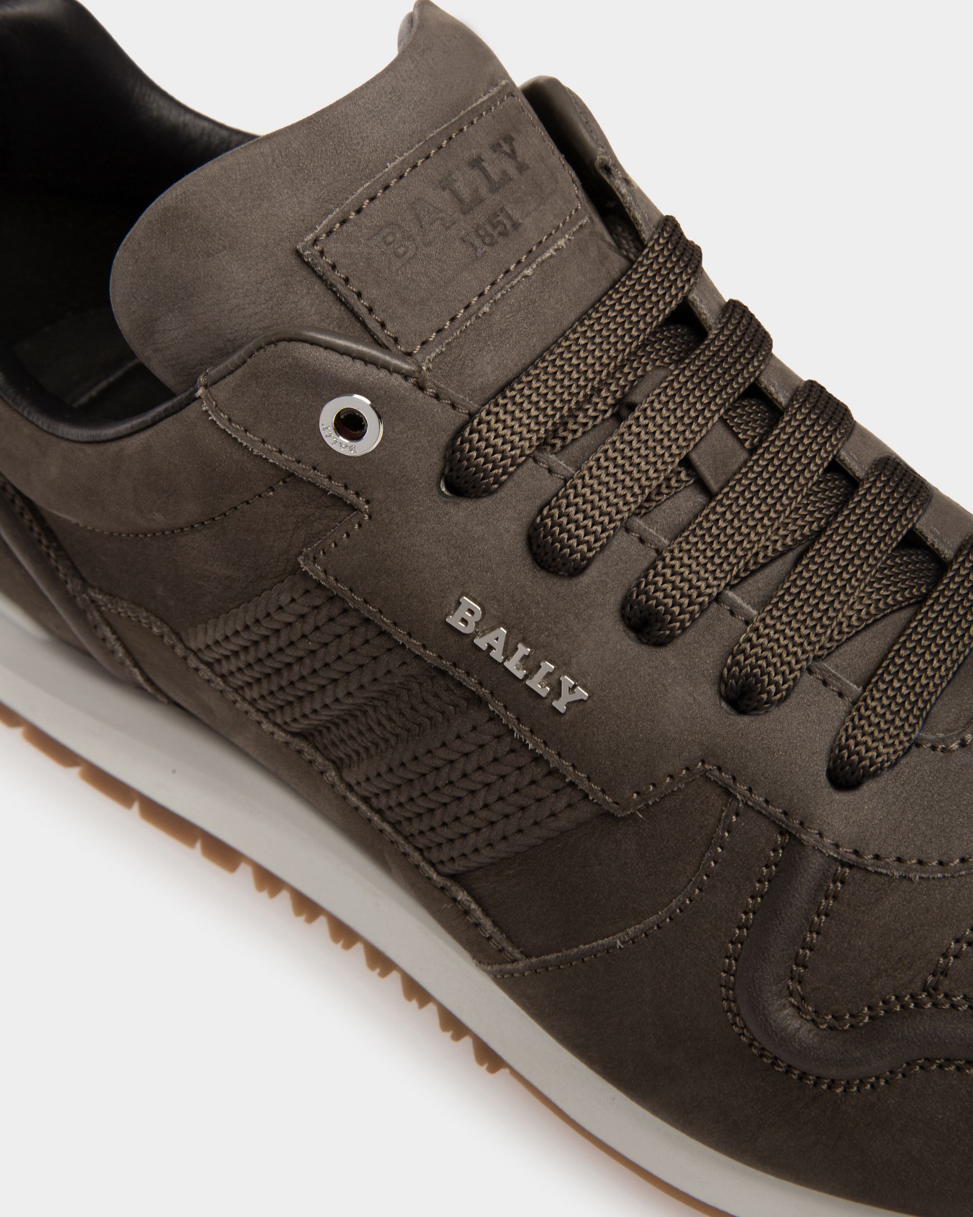 Asper Leather Sneakers In Army Green - Men's - Bally - 05