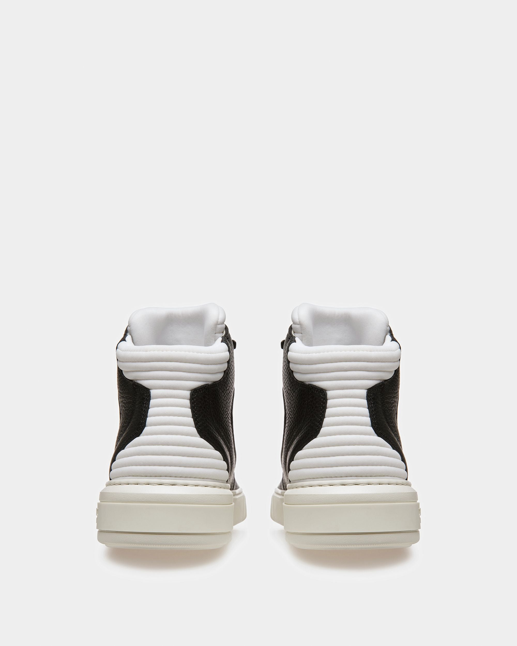 Martyn Leather And Fabric Sneakers In Black And White - Men's - Bally - 04