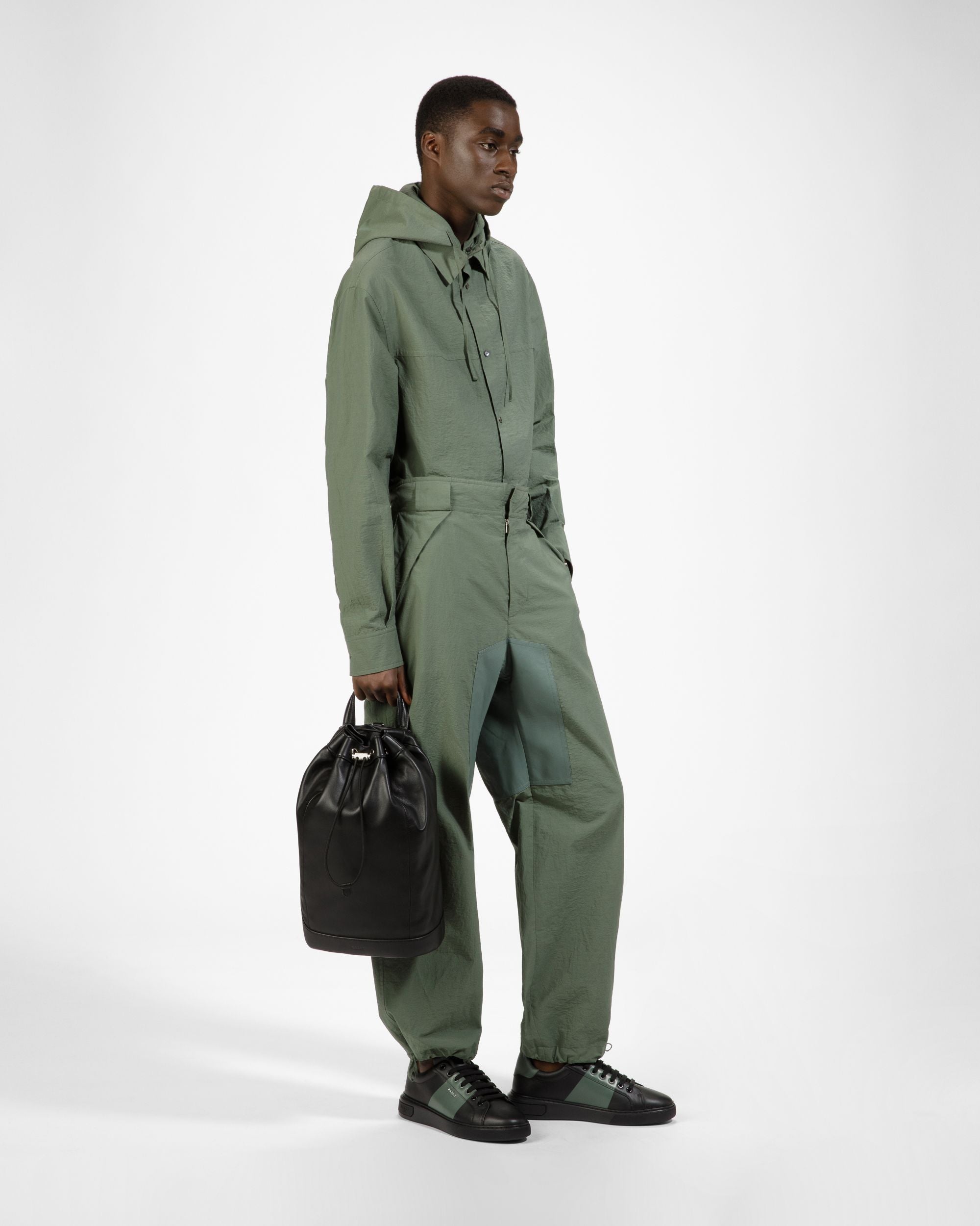 Mitty Leather Sneakers In Black & Green - Men's - Bally - 07