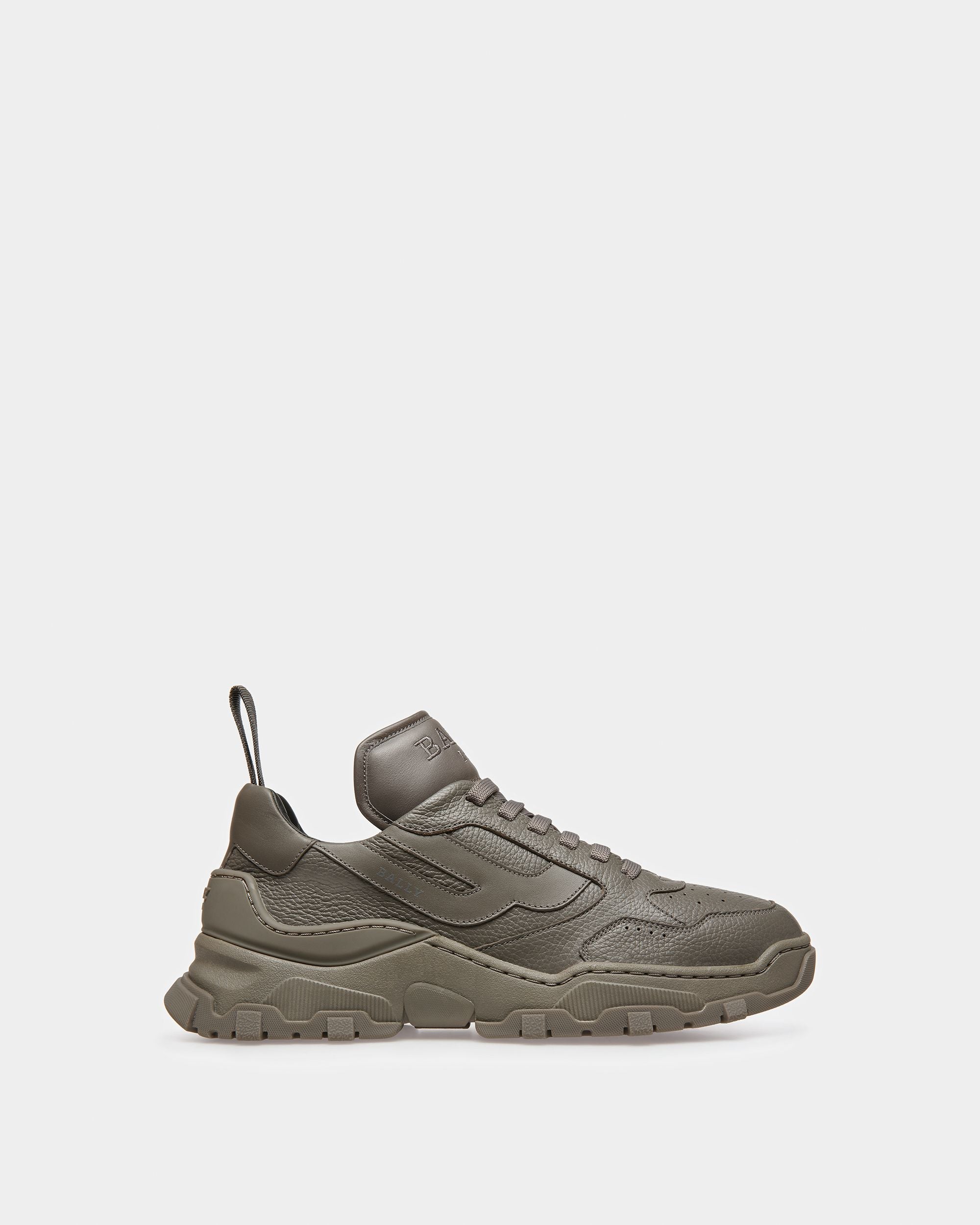 Holden Leather Sneakers In Dark Mineral - Men's - Bally - 01