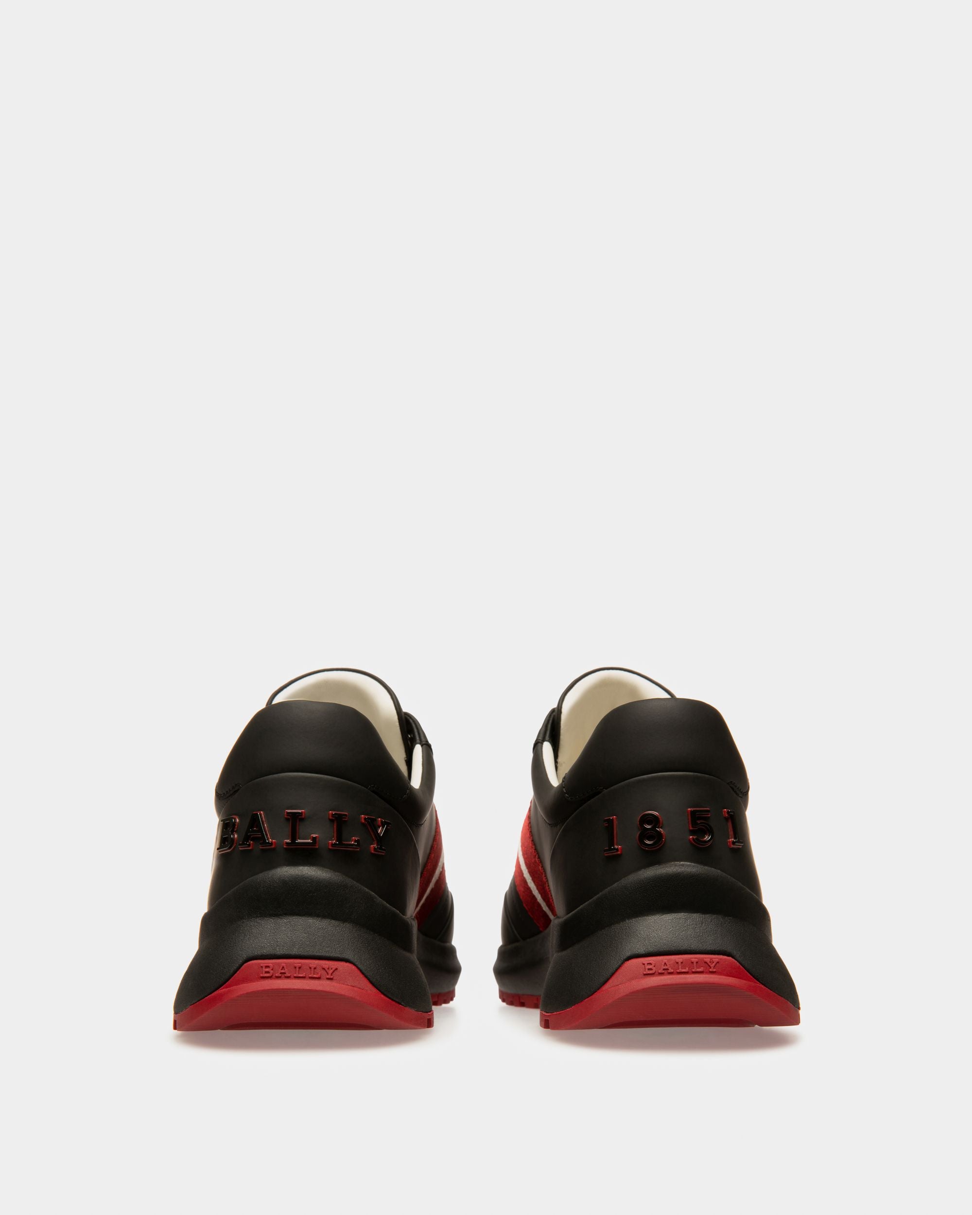 Daryn Mesh & Leather Sneakers In Black - Men's - Bally - 04