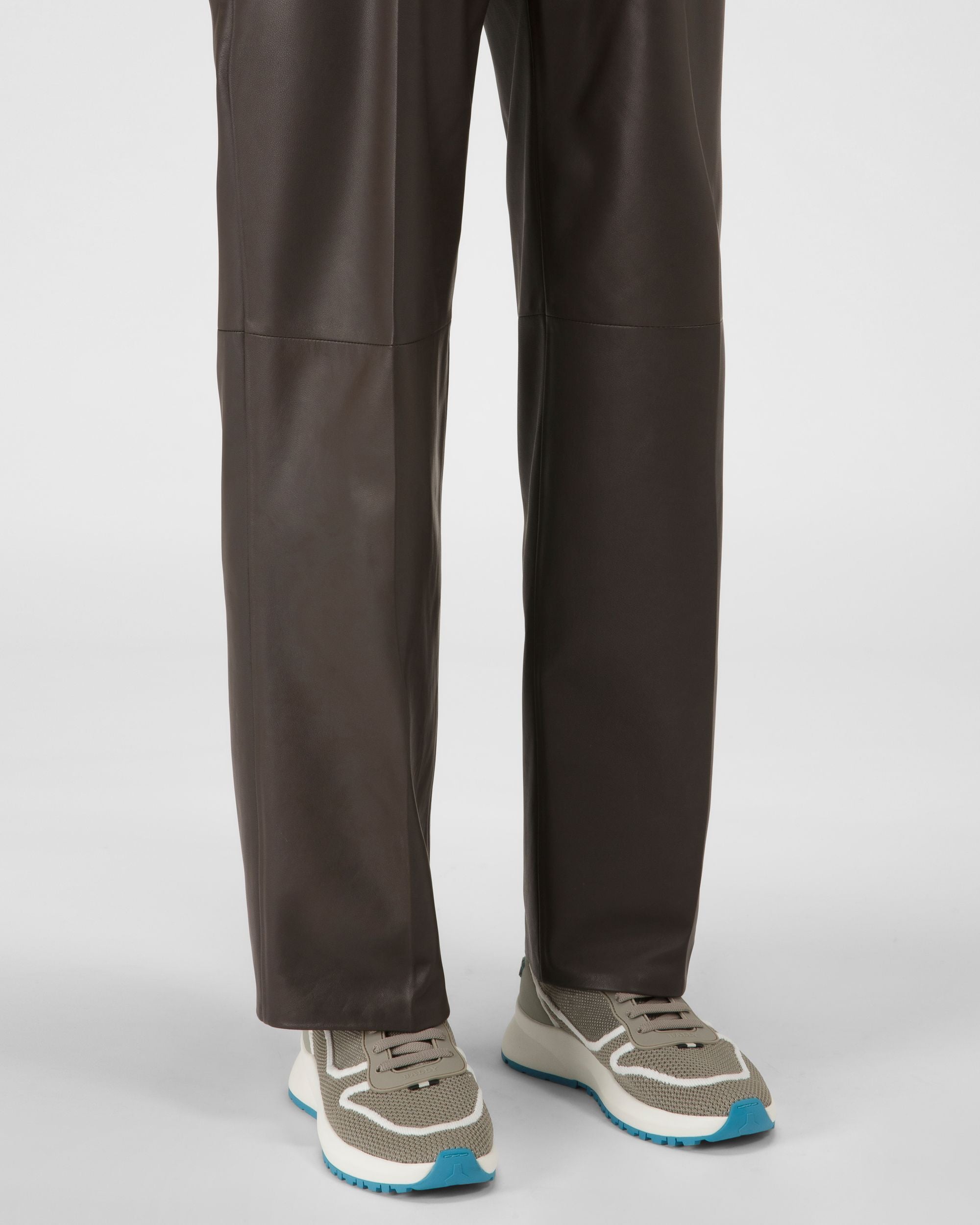 Davyn Mesh And Leather Sneakers In Grey And White - Men's - Bally - 07