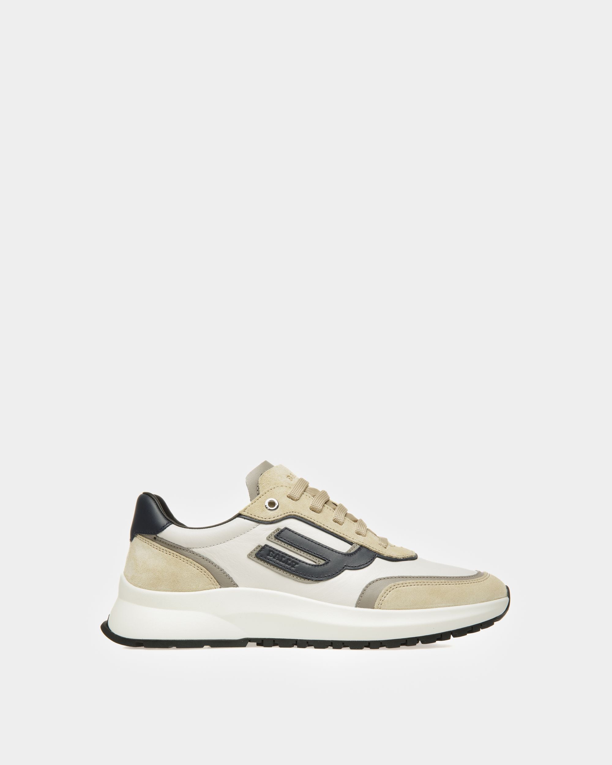 Demmy Leather Sneakers In Beige - Men's - Bally - 01