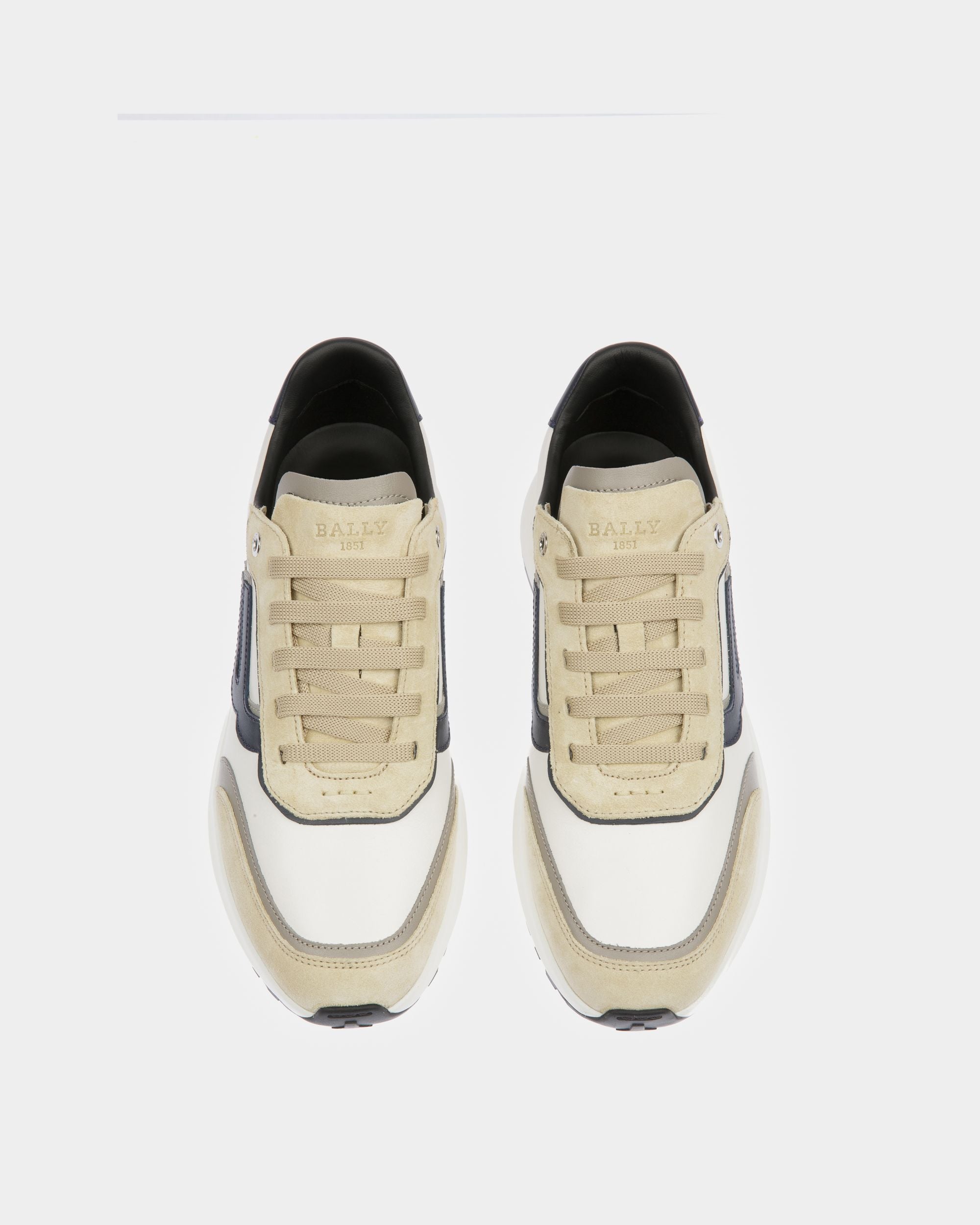 Demmy Leather Sneakers In Beige - Men's - Bally - 05