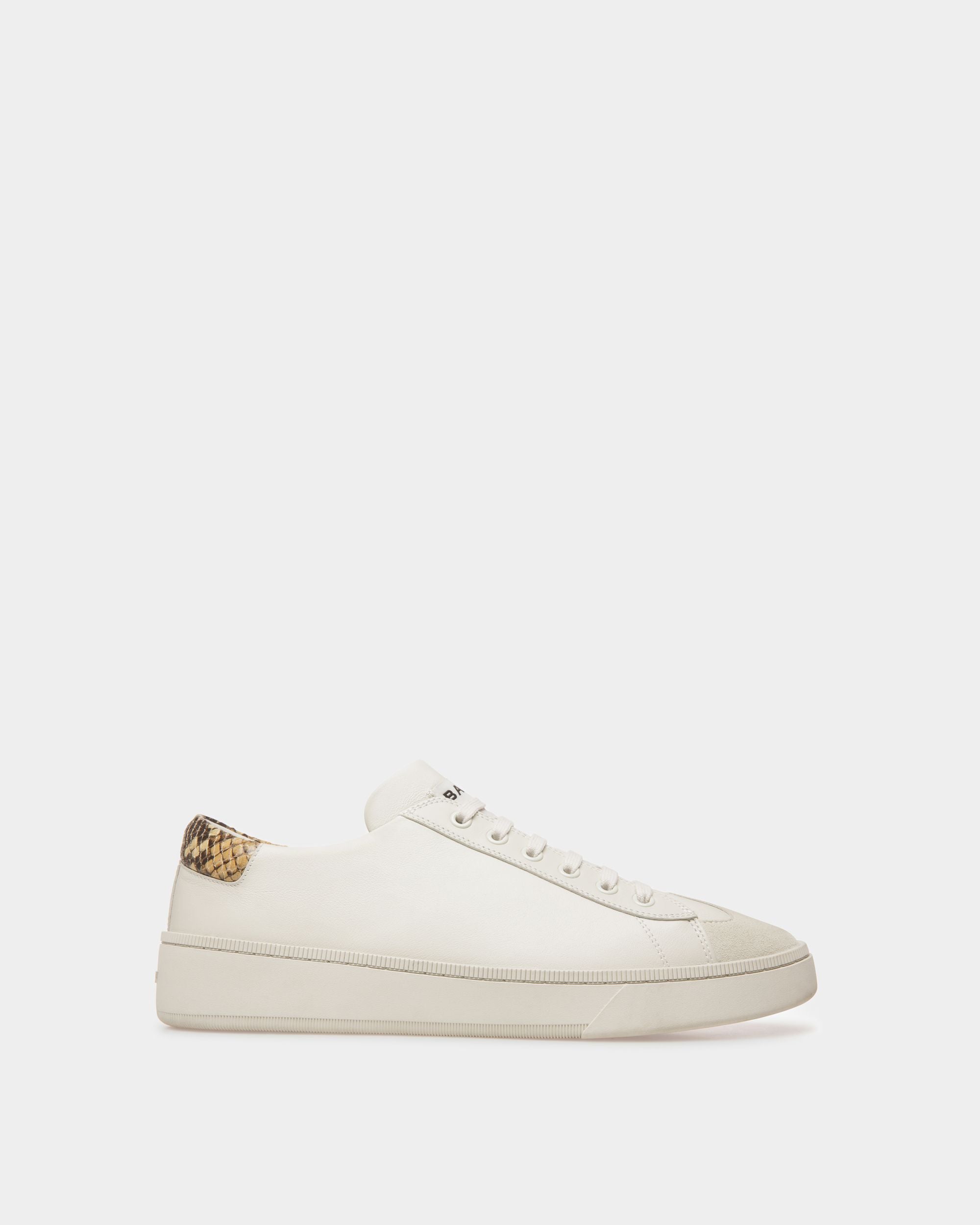 Raise Sneakers In Dusty White Leather - Men's - Bally - 01