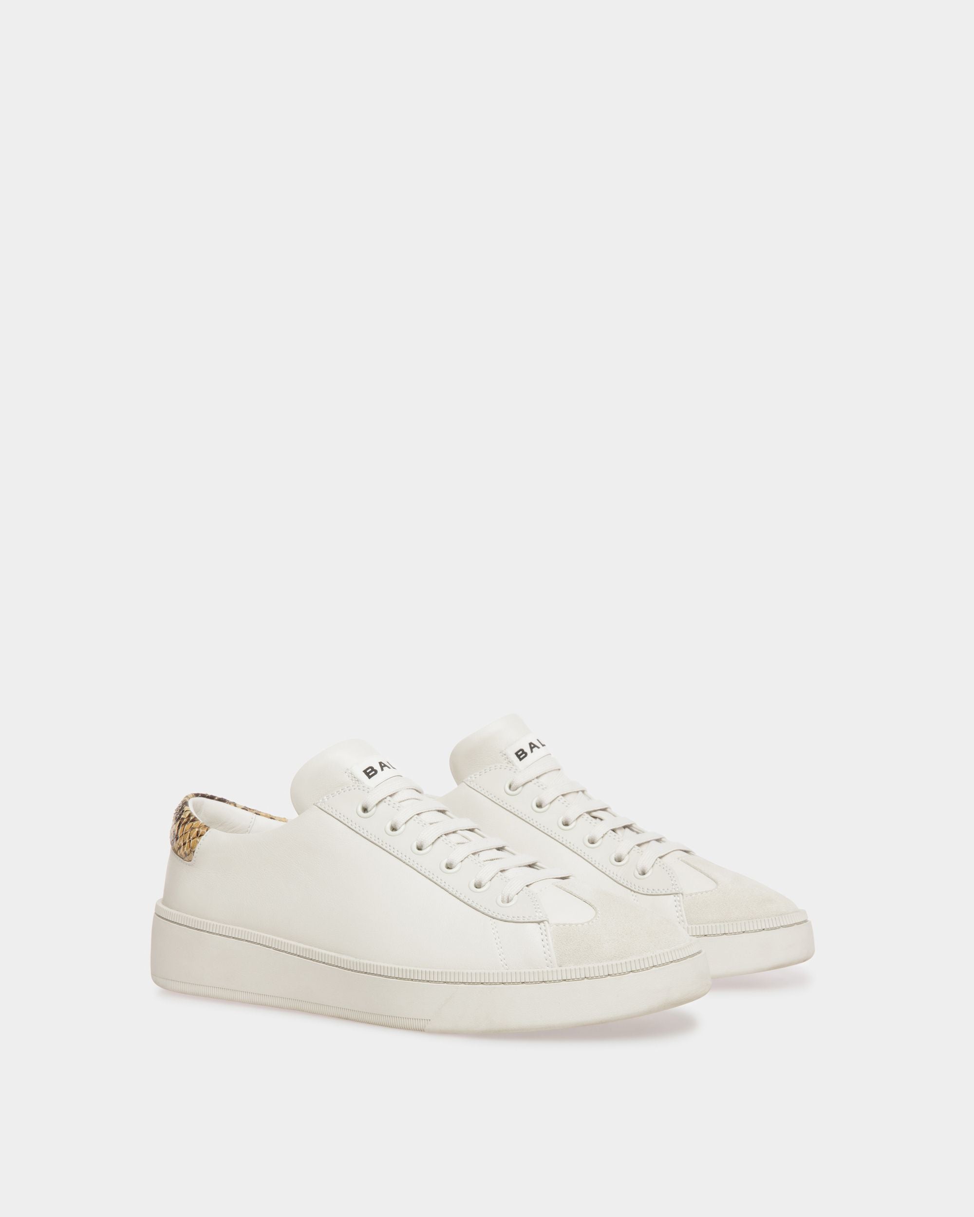 Raise Sneakers In Dusty White Leather - Men's - Bally - 03