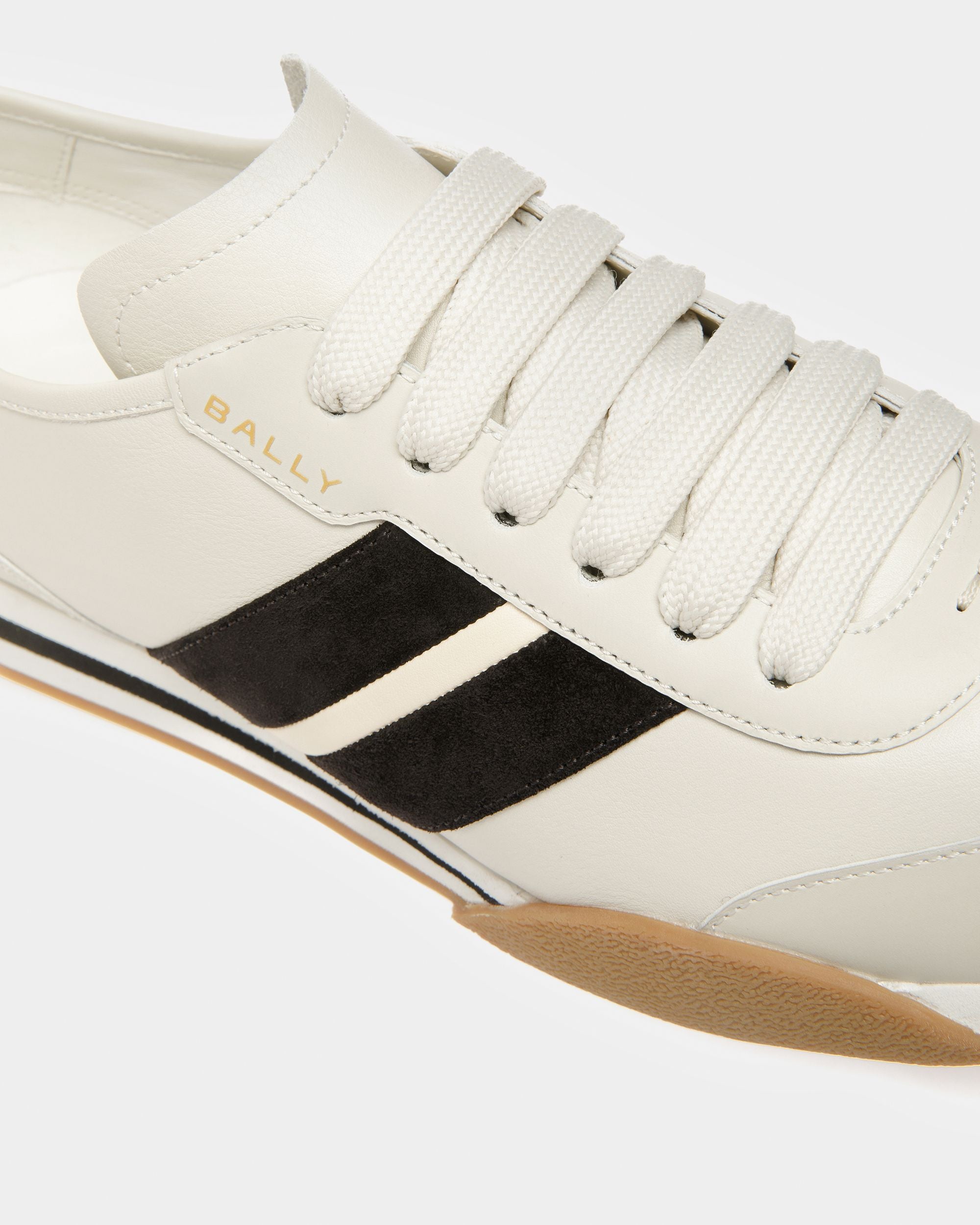 Sussex Sneakers In Dusty White Leather - Men's - Bally - 03