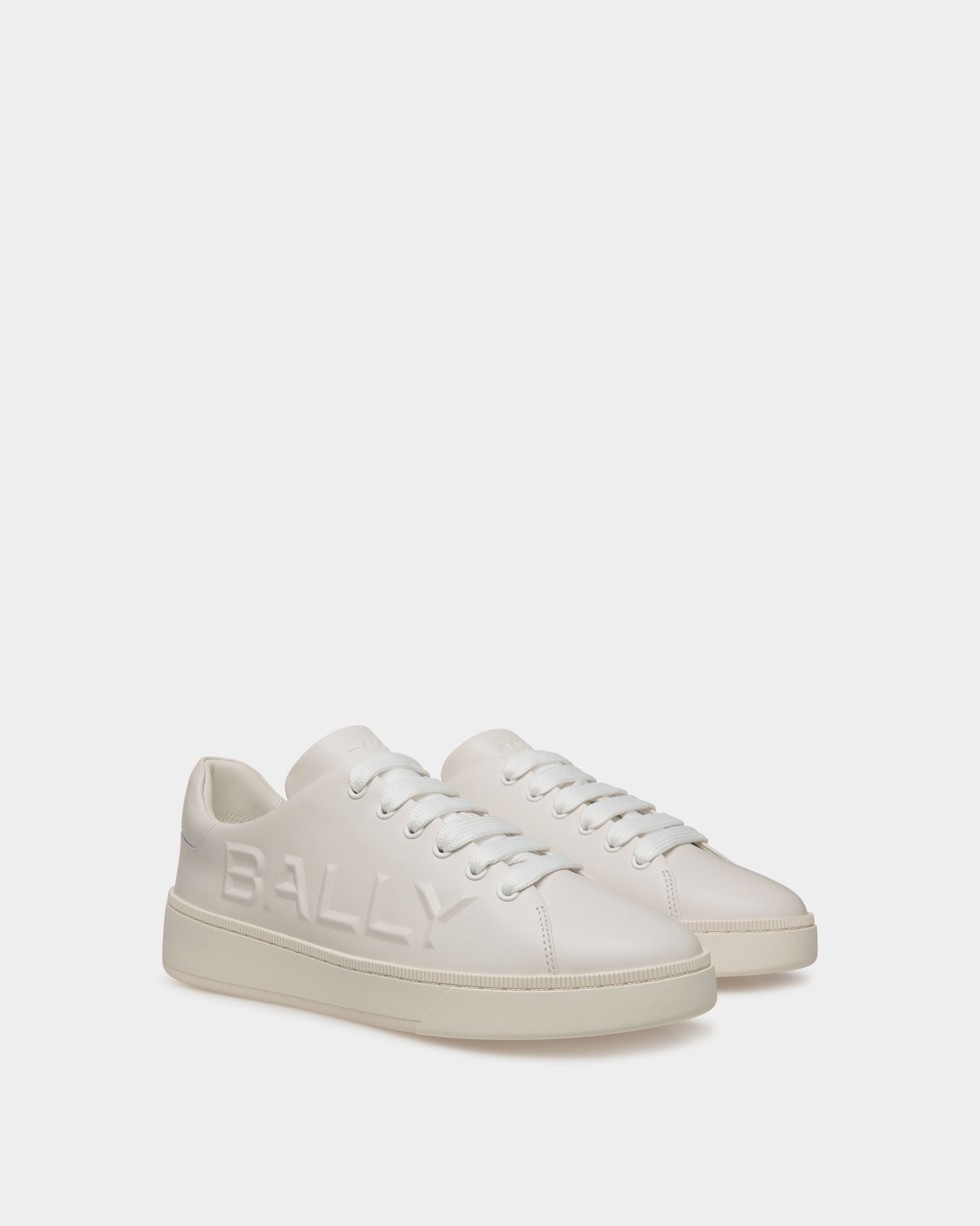 Raise Sneaker in White Leather - Men's - Bally - 02