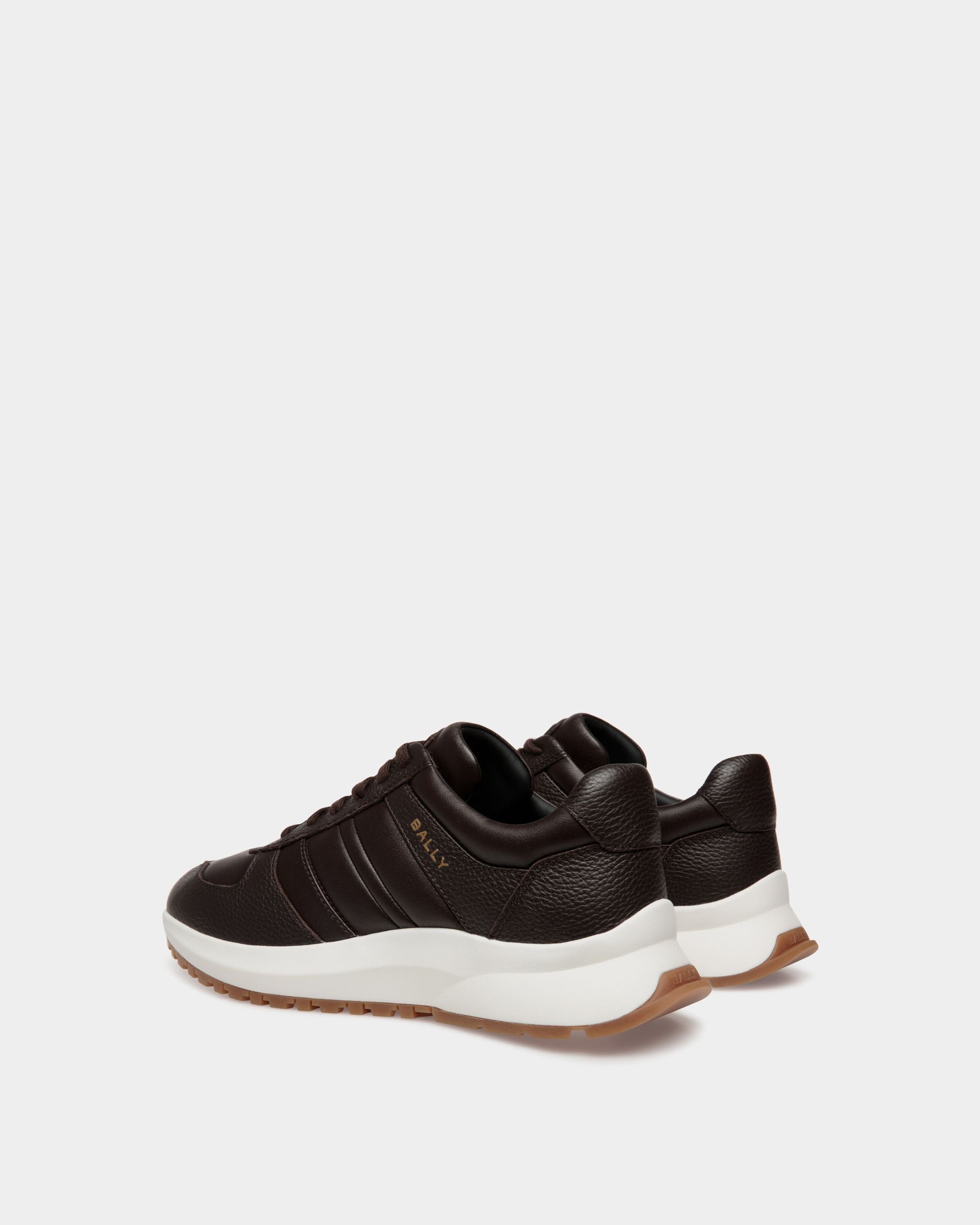 Outline Sneaker In Ebano Grained Leather - Men's - Bally - 03