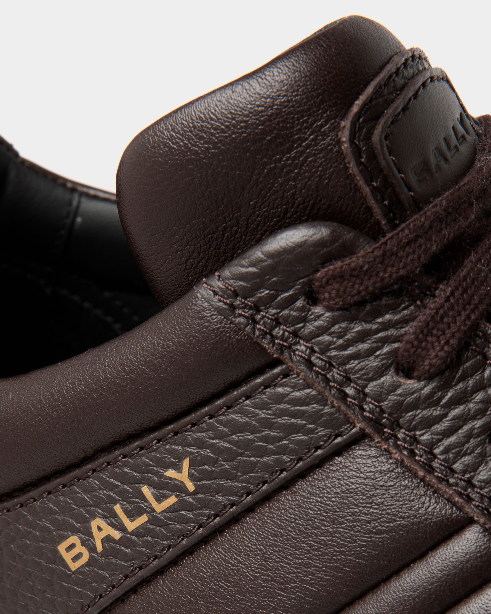 Outline Sneaker In Ebano Grained Leather - Men's - Bally - 04