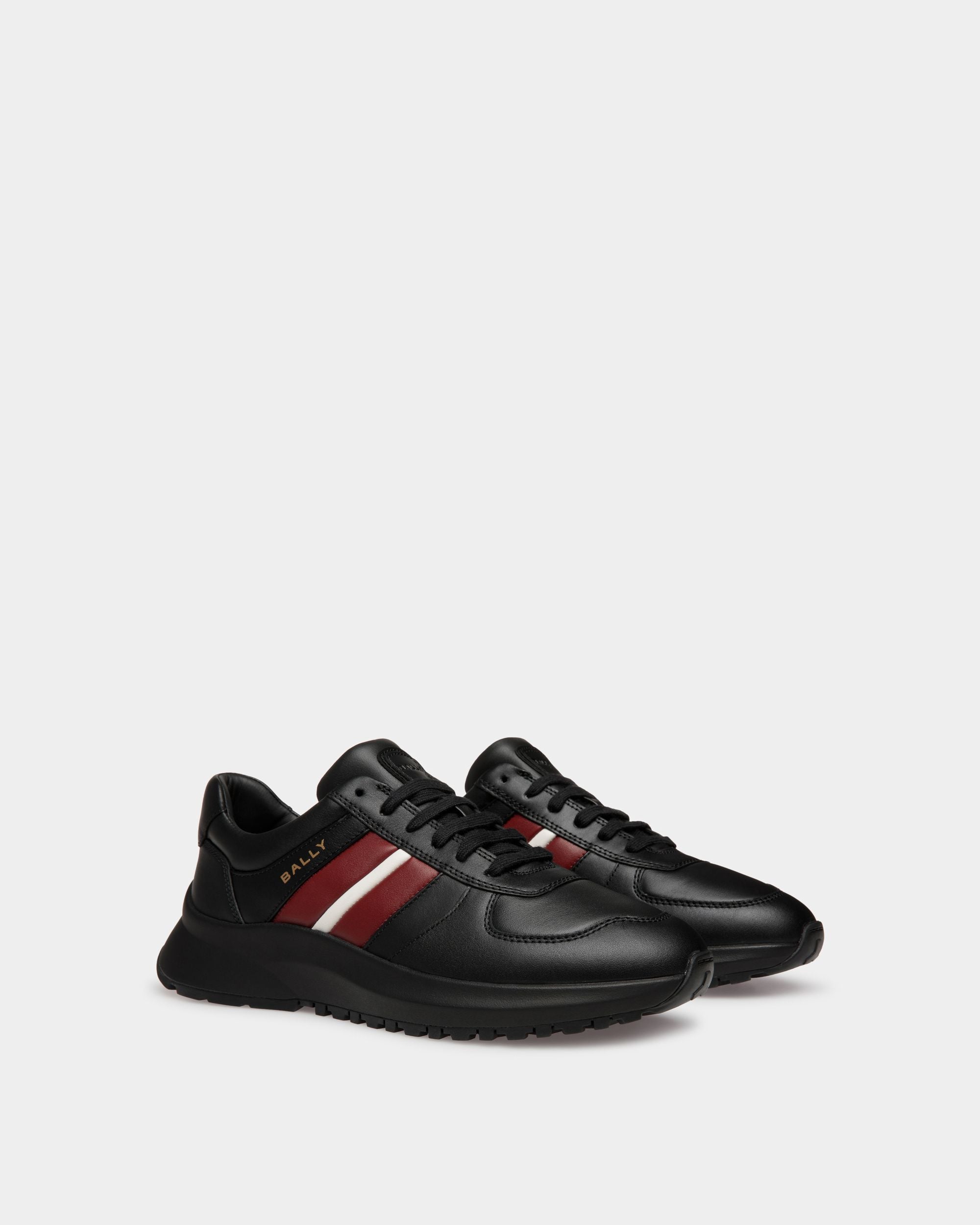 Outline Sneaker In Black Leather - Men's - Bally - 03