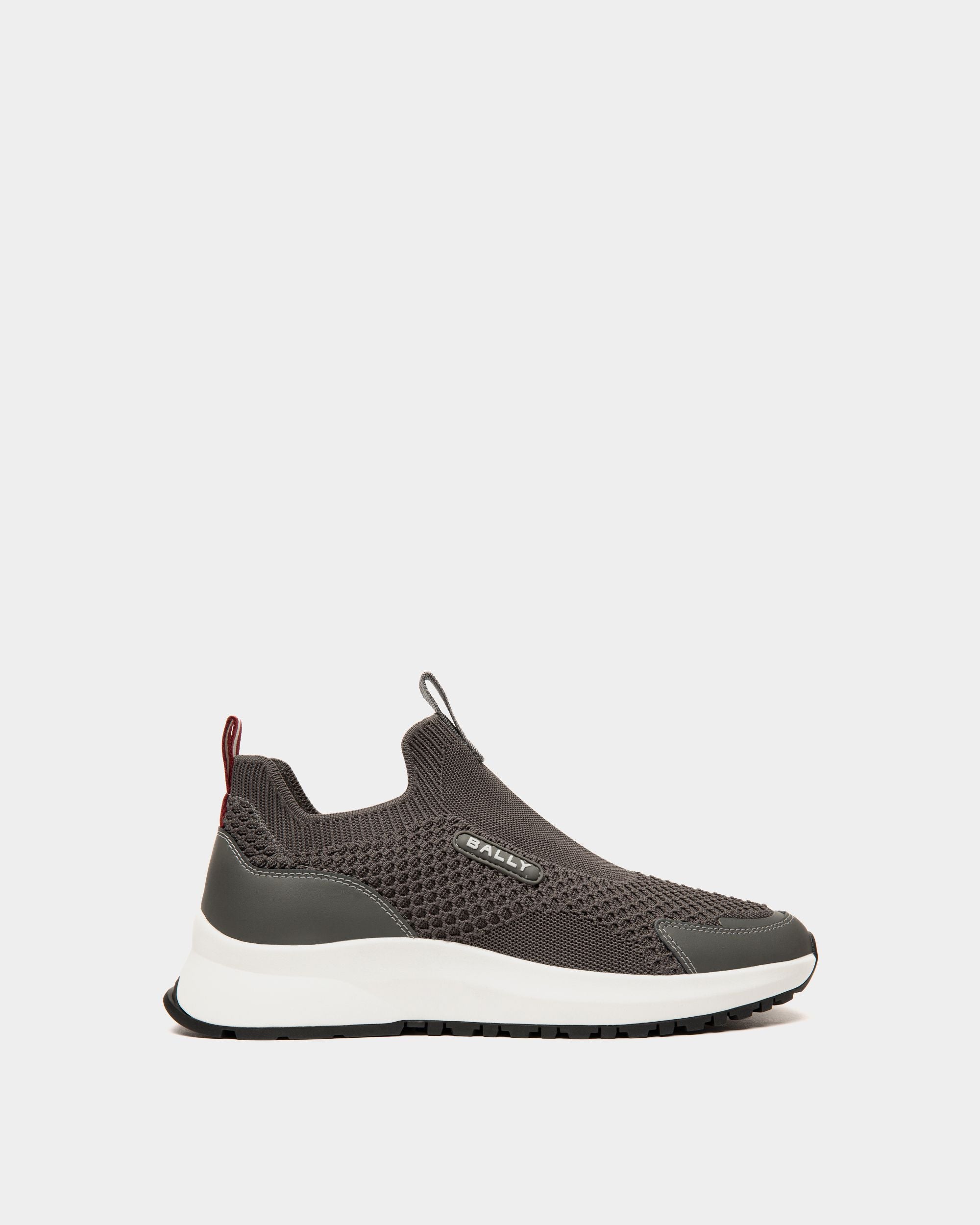 Outline Sneaker In Grey Knit Fabric - Men's - Bally - 01