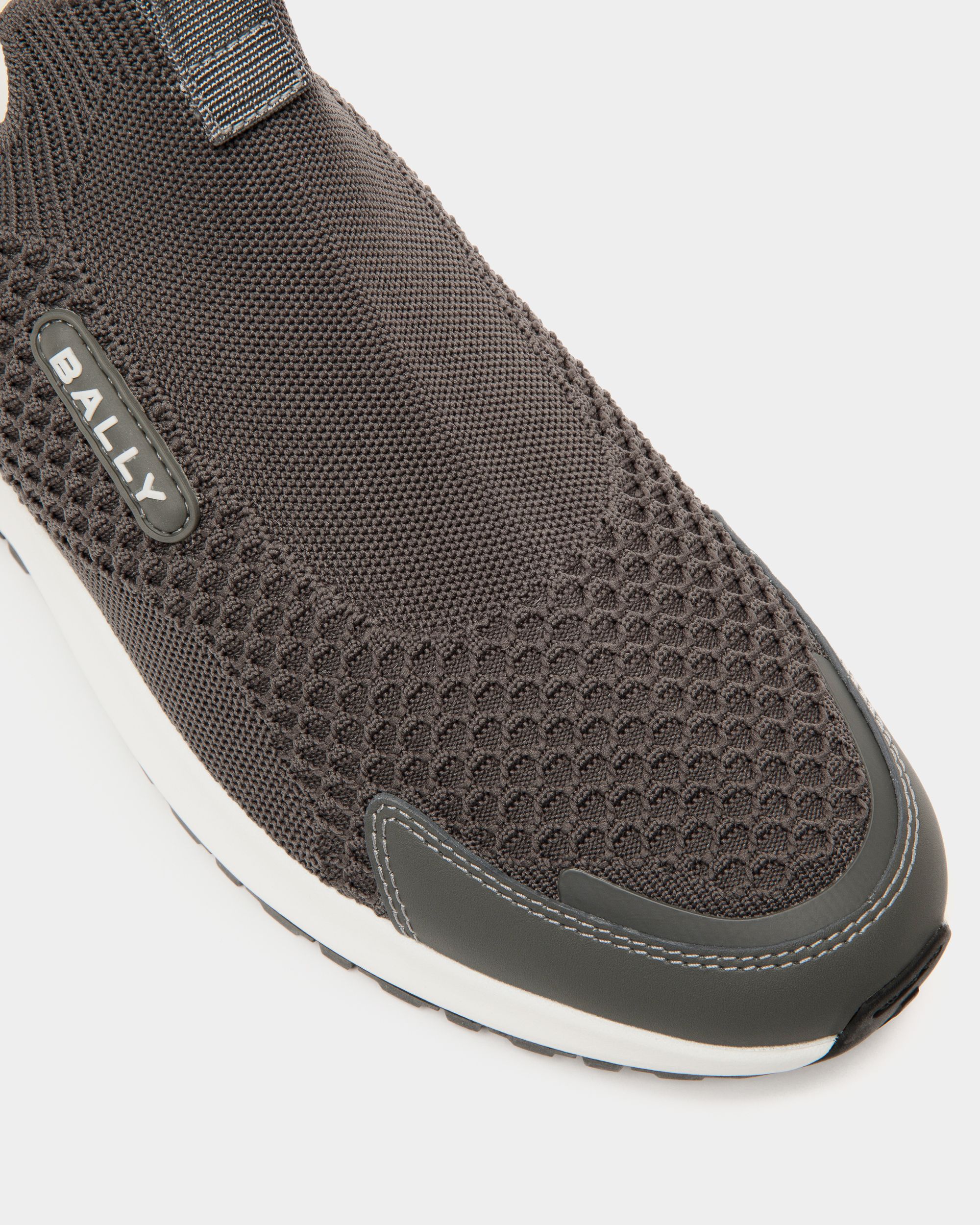 Outline Sneaker In Grey Knit Fabric - Men's - Bally - 05