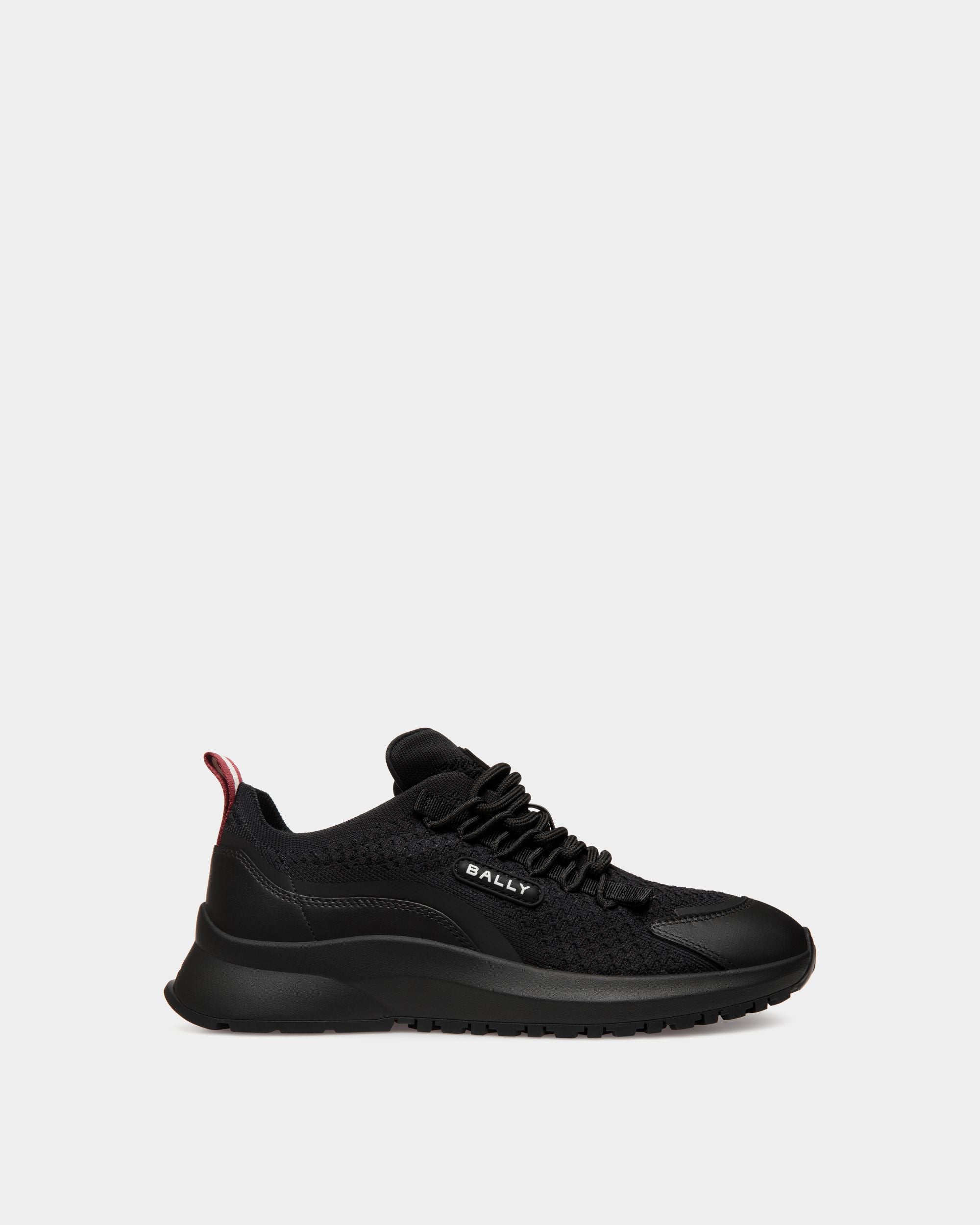 Outline Sneaker in Black Knit - Men's - Bally - 01