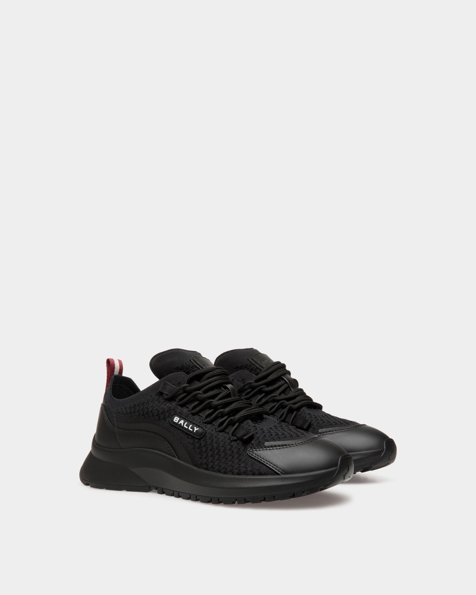 Outline Sneaker in Black Knit - Men's - Bally - 02