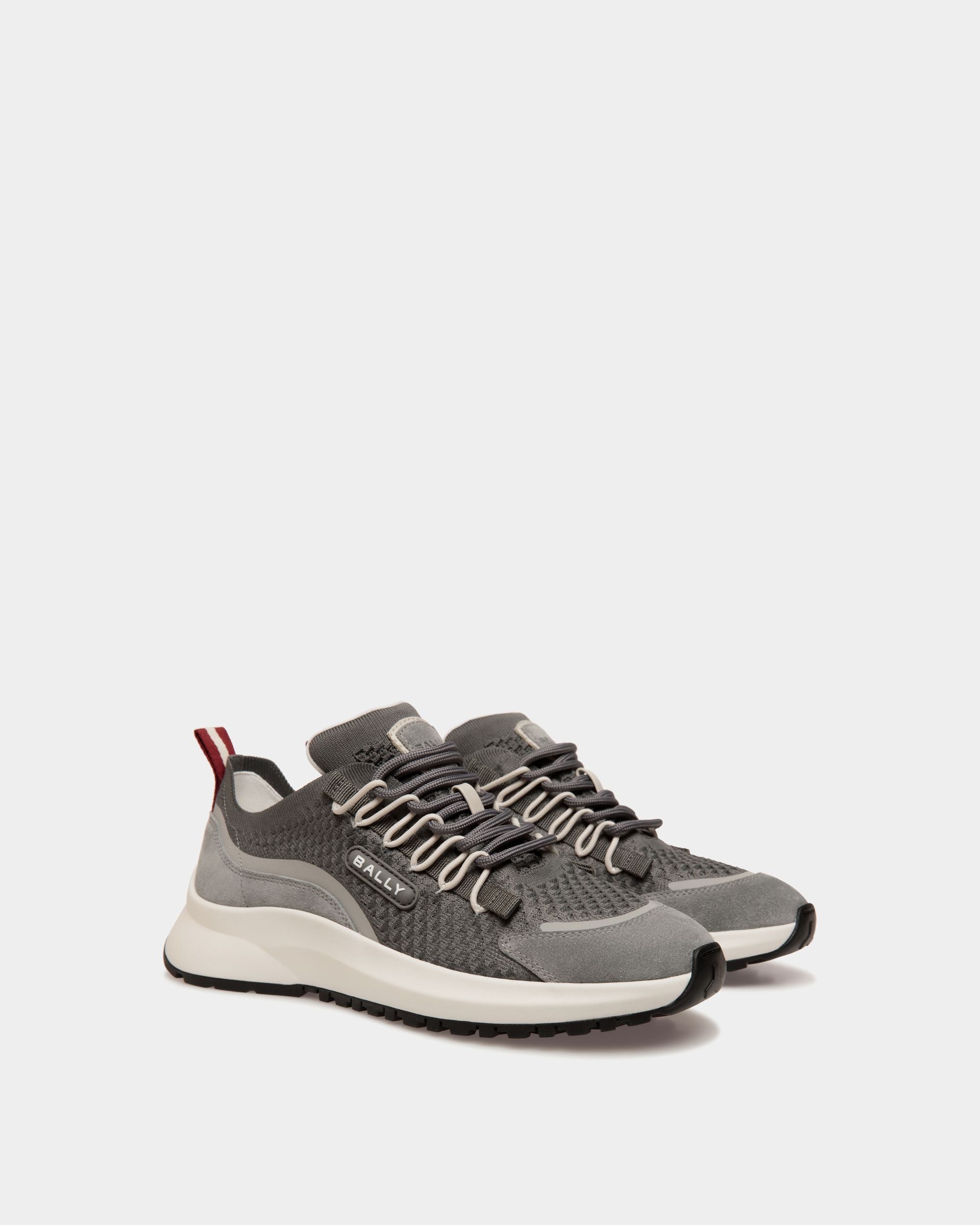 Outline Sneaker in Light Grey Knit - Men's - Bally - 02