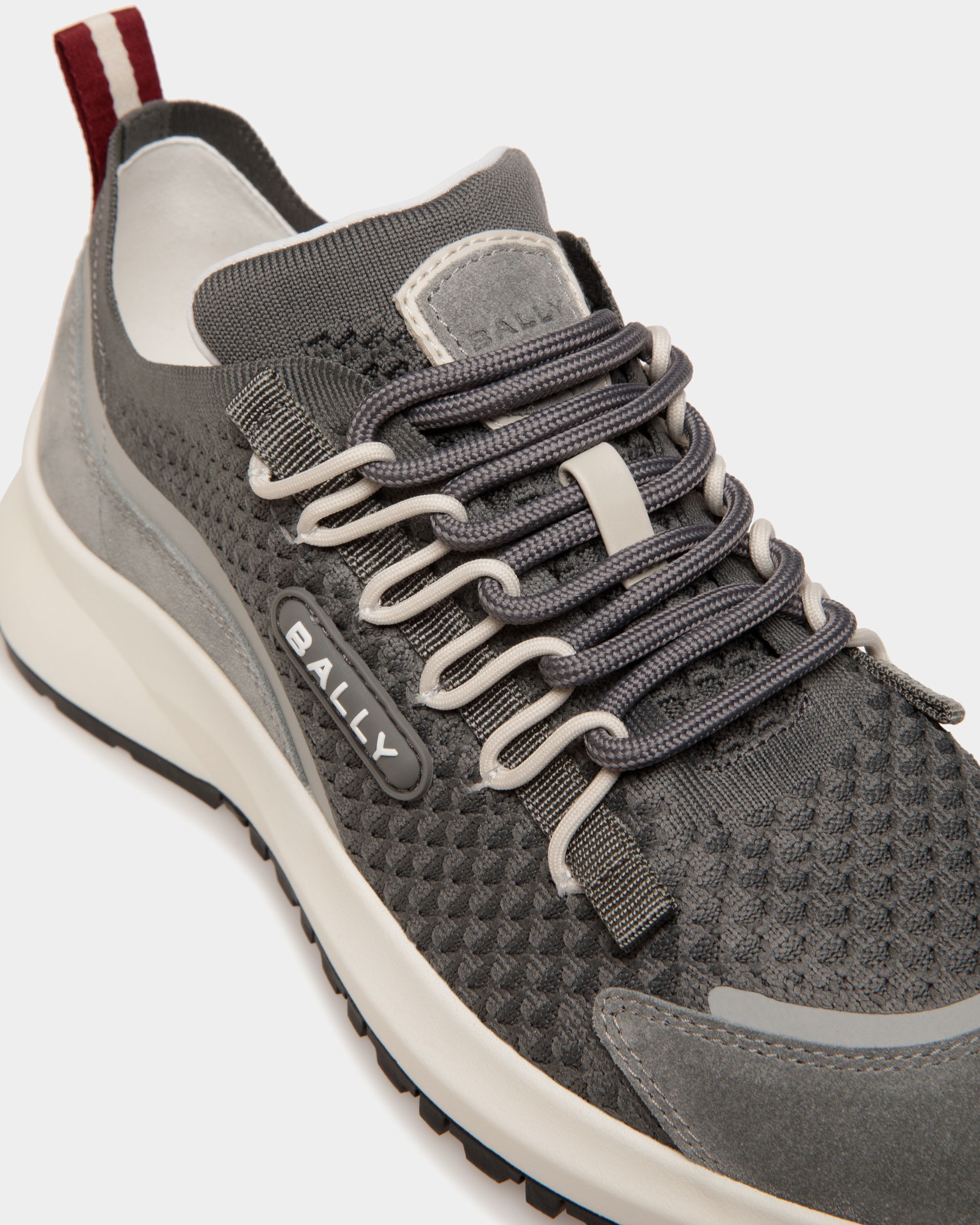 Outline Sneaker in Light Grey Knit - Men's - Bally - 05