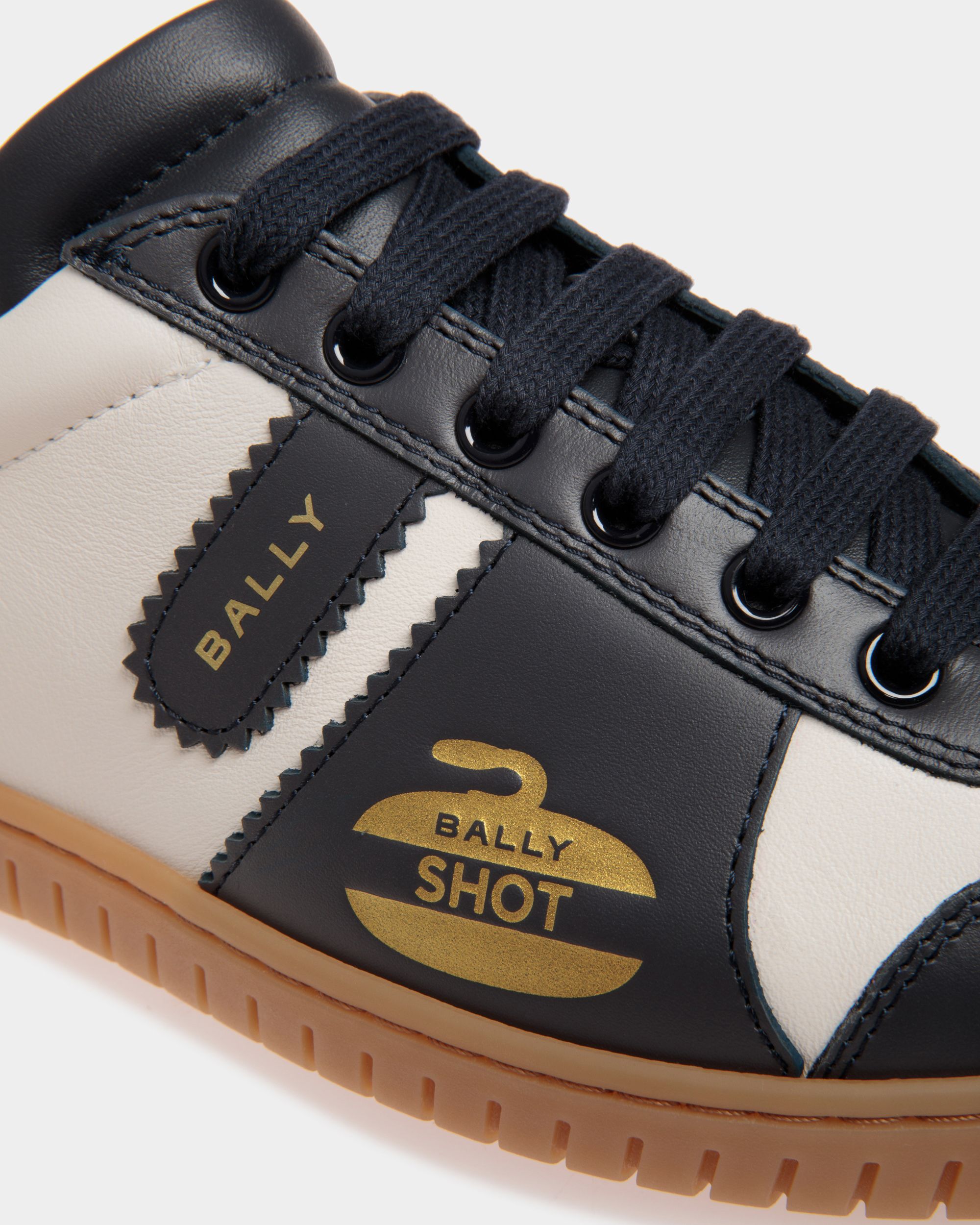 Player Sneaker in Blue And White Leather - Men's - Bally - 05