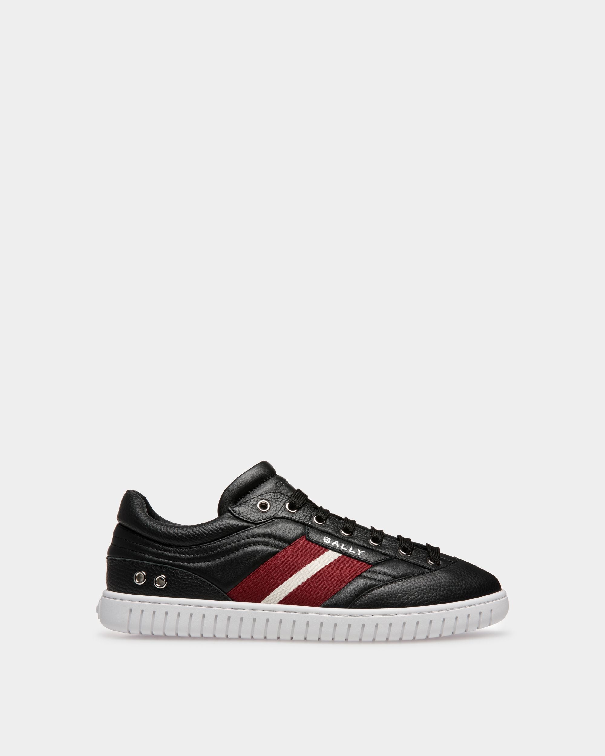 Player Sneaker In Black Leather - Men's - Bally - 01