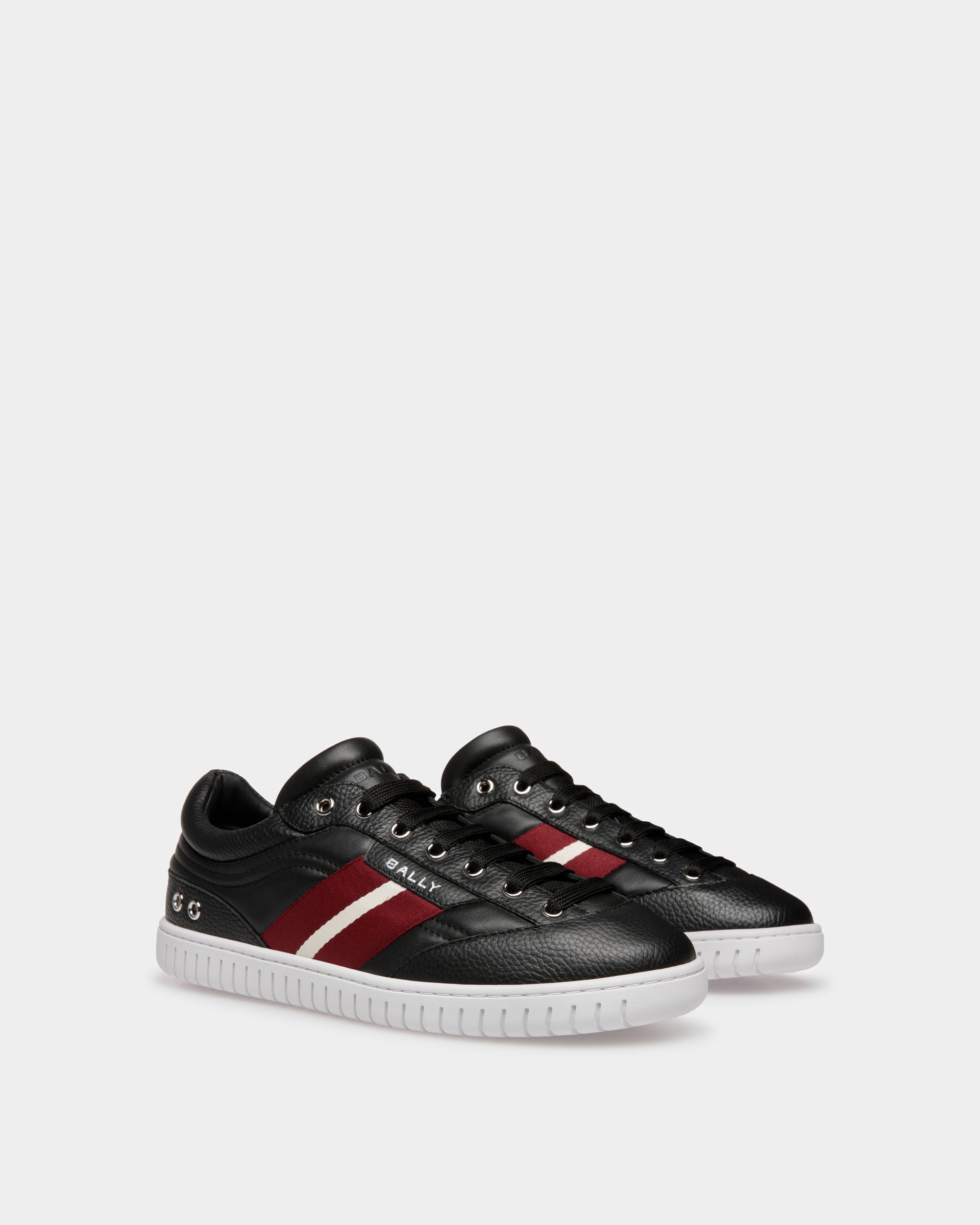Player Sneaker In Black Leather - Men's - Bally - 03